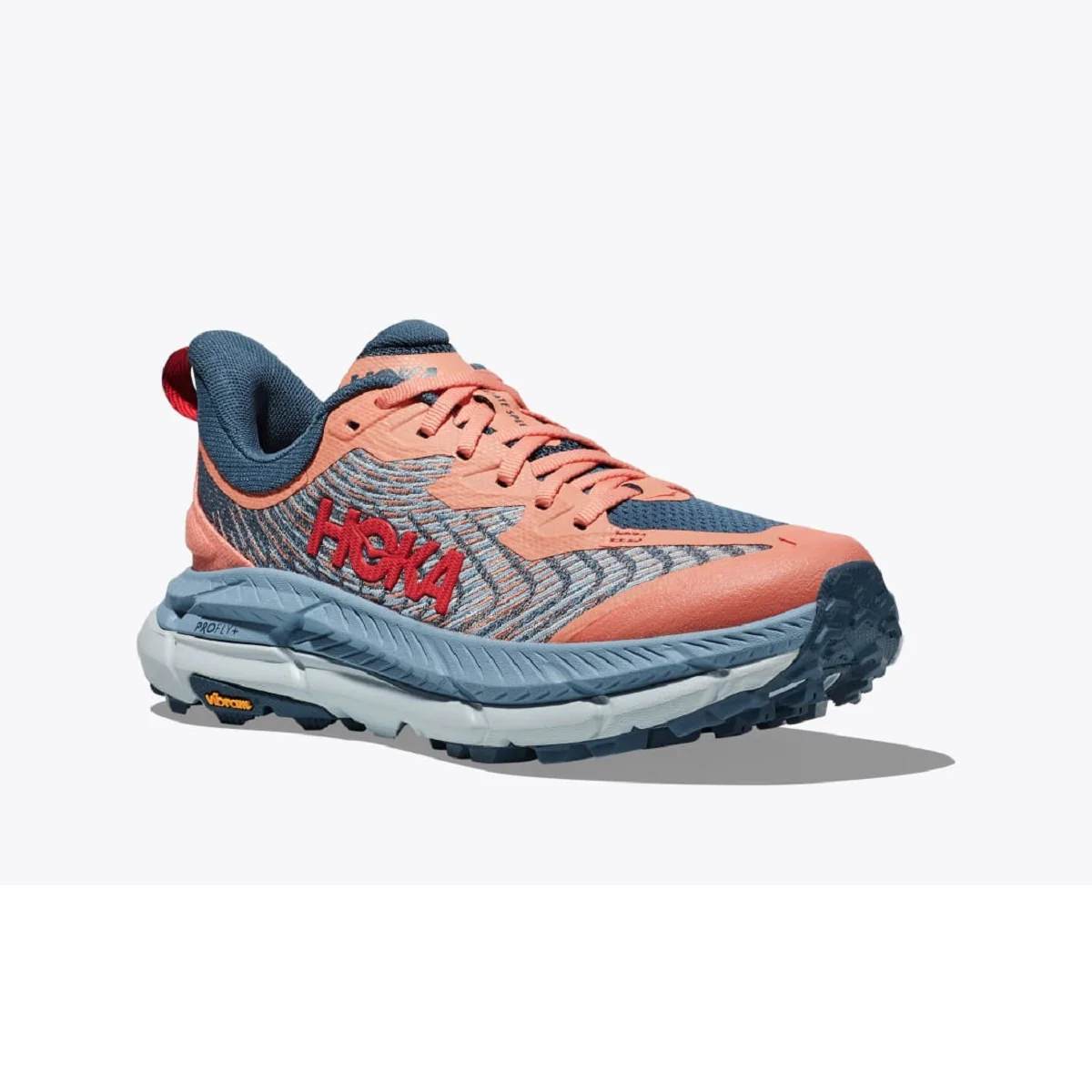 HOKA MAFATE SPEED 4 DONNA SCARPA REATTIVA DA TRAIL RUNNING IN SUOLA VIBRAM MEGAGRIP - COLORE: Papaya / Real Teal