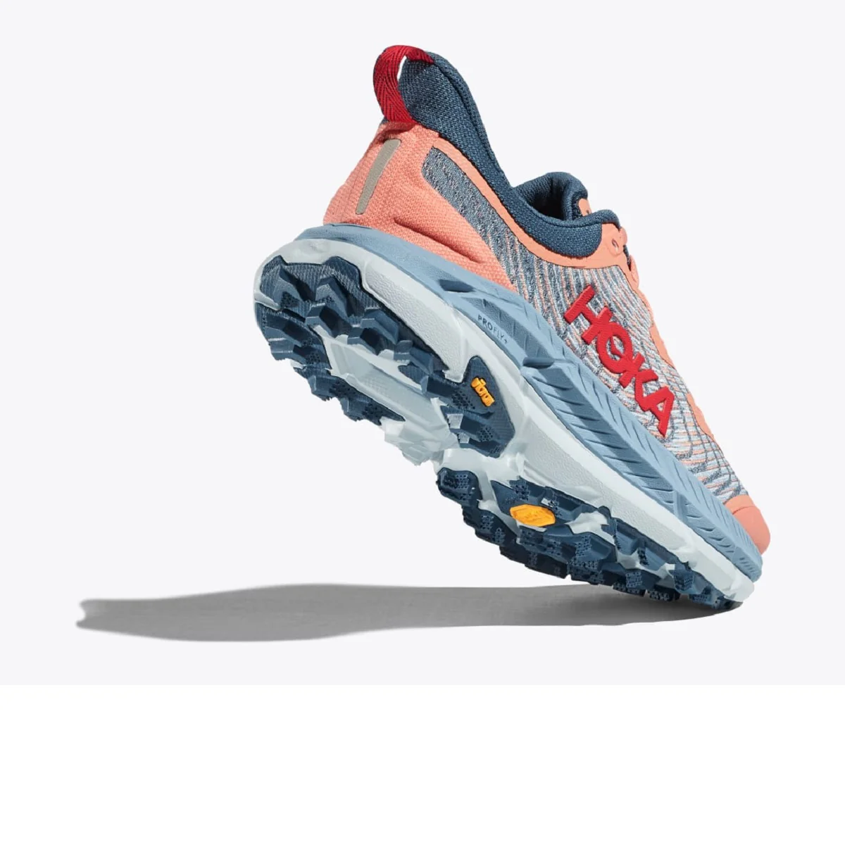 HOKA MAFATE SPEED 4 DONNA SCARPA REATTIVA DA TRAIL RUNNING IN SUOLA VIBRAM MEGAGRIP - COLORE: Papaya / Real Teal - Image 2