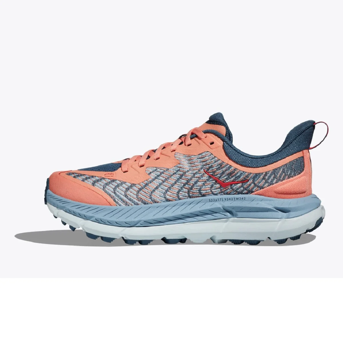 HOKA MAFATE SPEED 4 DONNA SCARPA REATTIVA DA TRAIL RUNNING IN SUOLA VIBRAM MEGAGRIP - COLORE: Papaya / Real Teal - Image 8