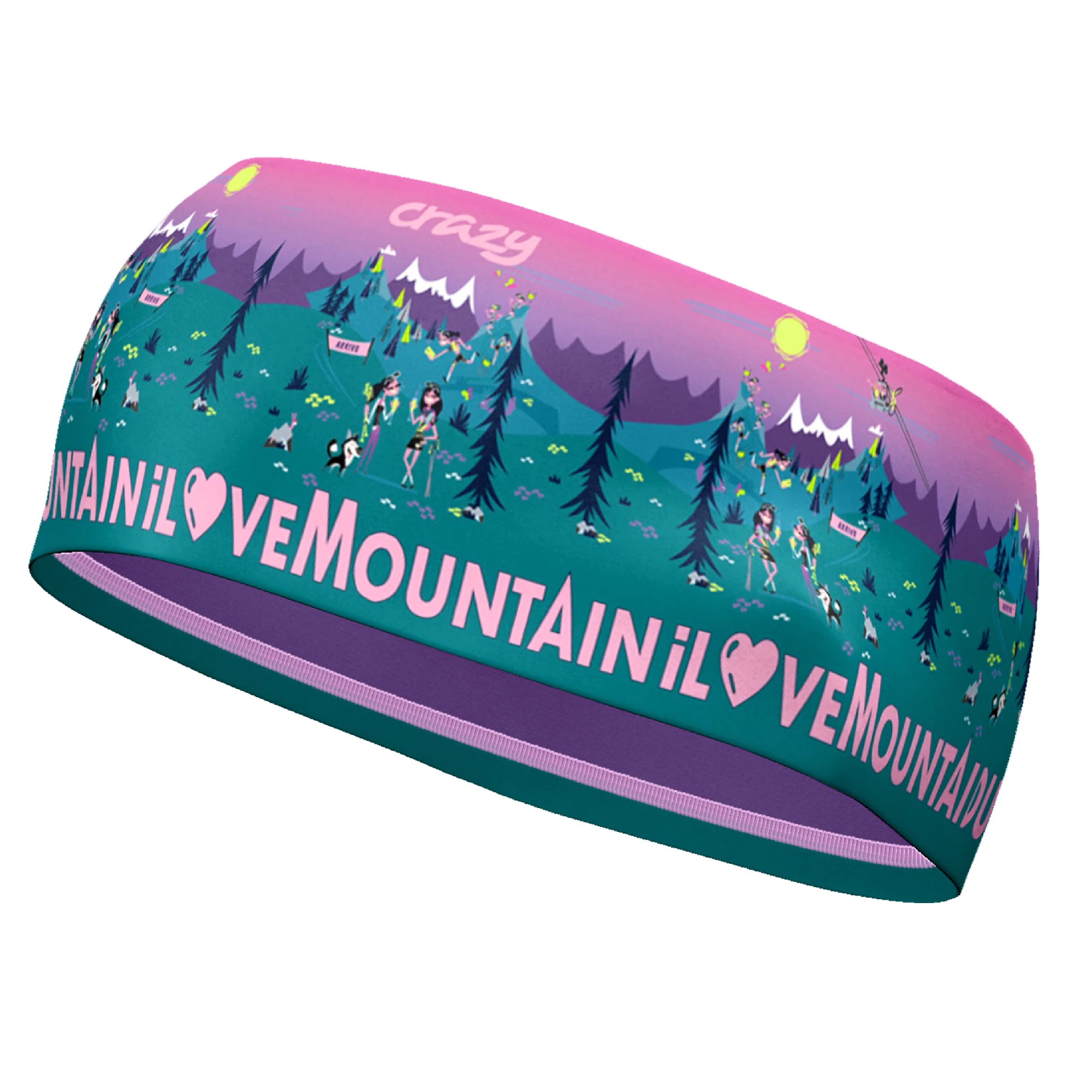 CRAZY BAND CRAZY DOUBLE FASCIA DA TESTA LEGGERA TECNICA E TRASPIRANTE - SS24 - DISPONIBILE IN VARIE FANTASIE - Image 3