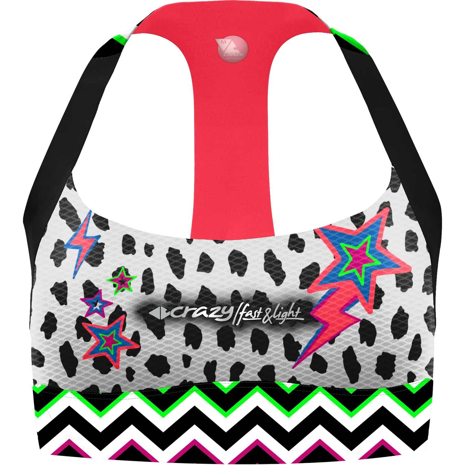 CRAZY BRA LIGHTNING Top sportivo donna Colore Tempest