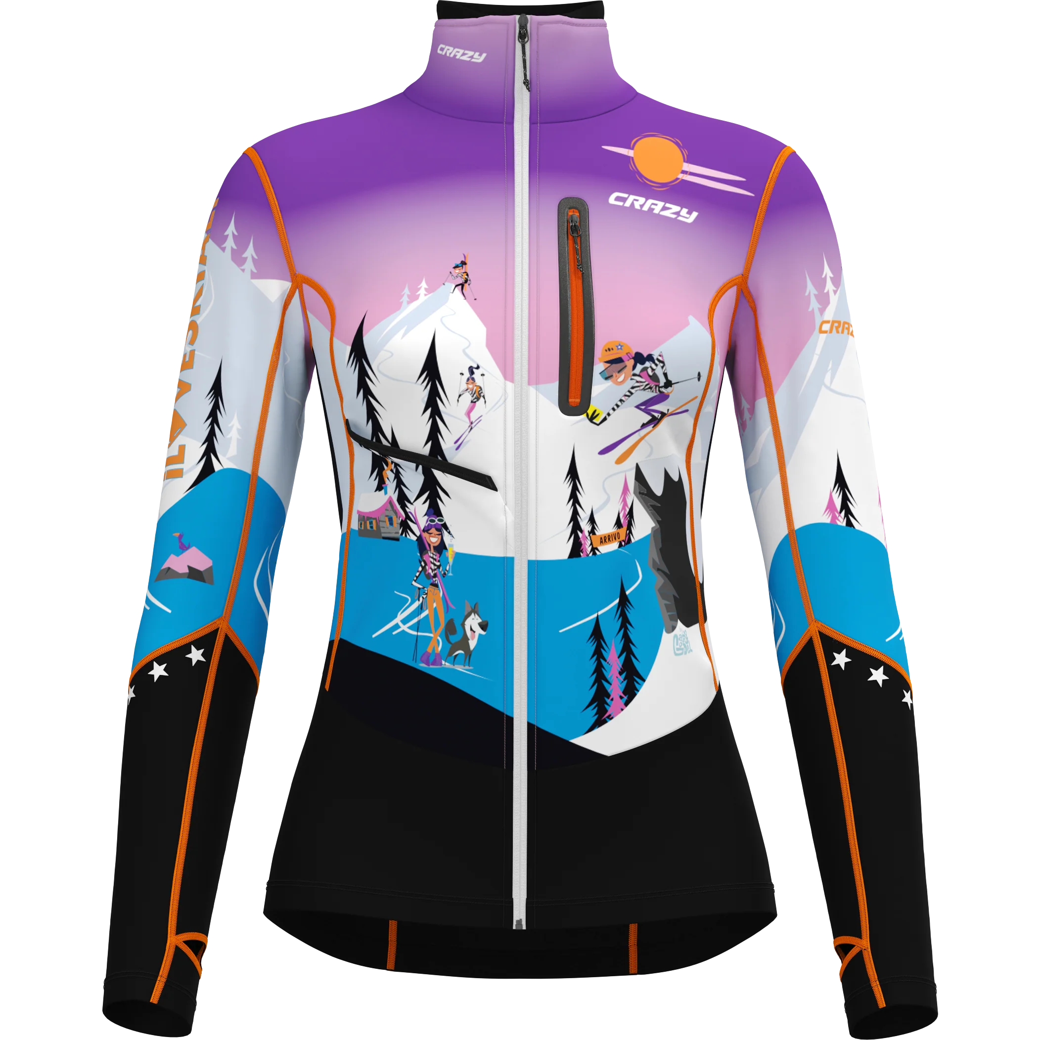 CRAZY PULL OXYGEN PRINTED MAGLIA SECONDO STRATO TECNICO TRASPIRANTE DA SKI TOURING - NUOVI ARRIVI WINTER 24/25