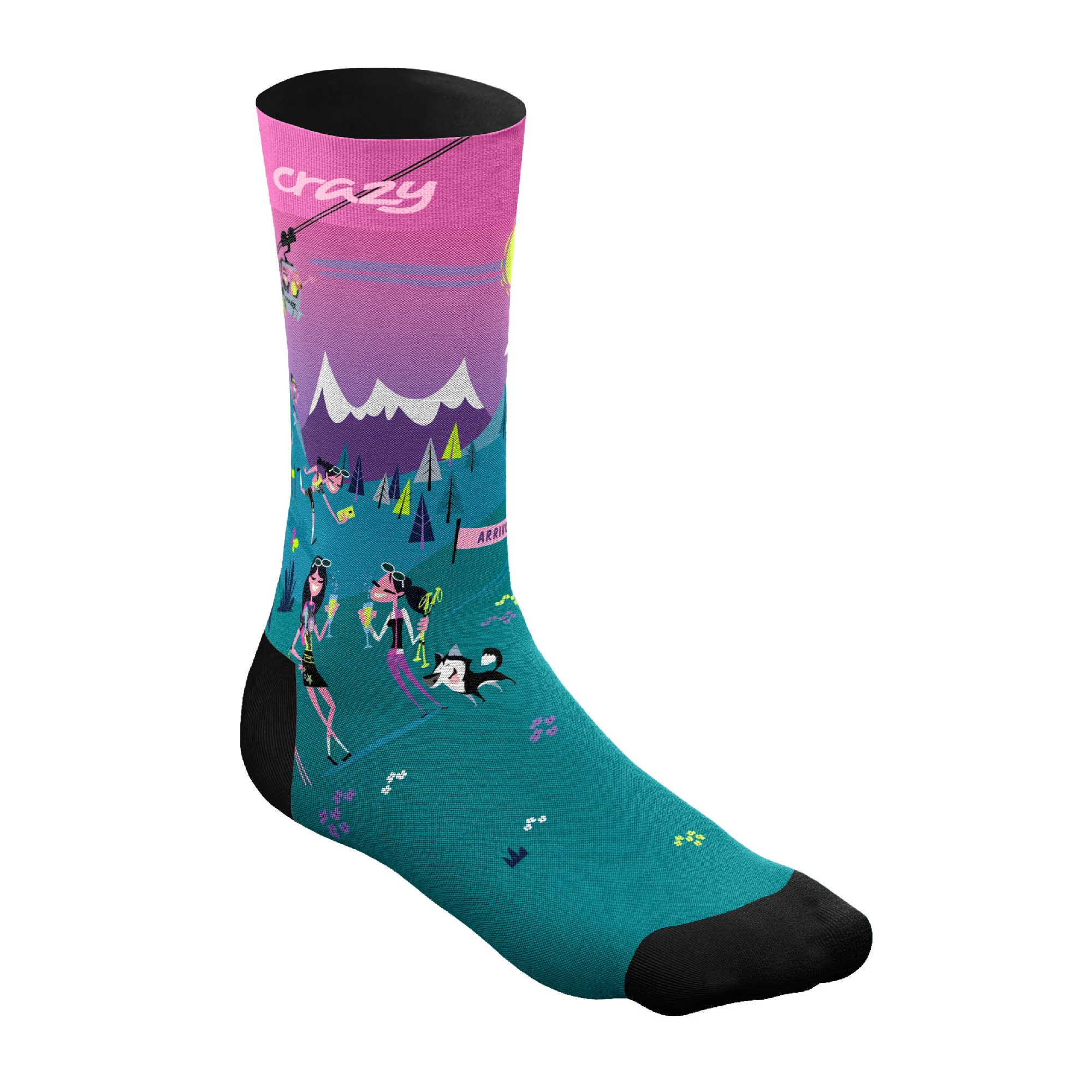 CRAZY SOCKS CALZA TECNICA ESTIVA A MEZZA ALTEZZA LEGGERA E TRASPIRANTE - DISPONIBILE IN VARIE FANTASIE! - Image 5