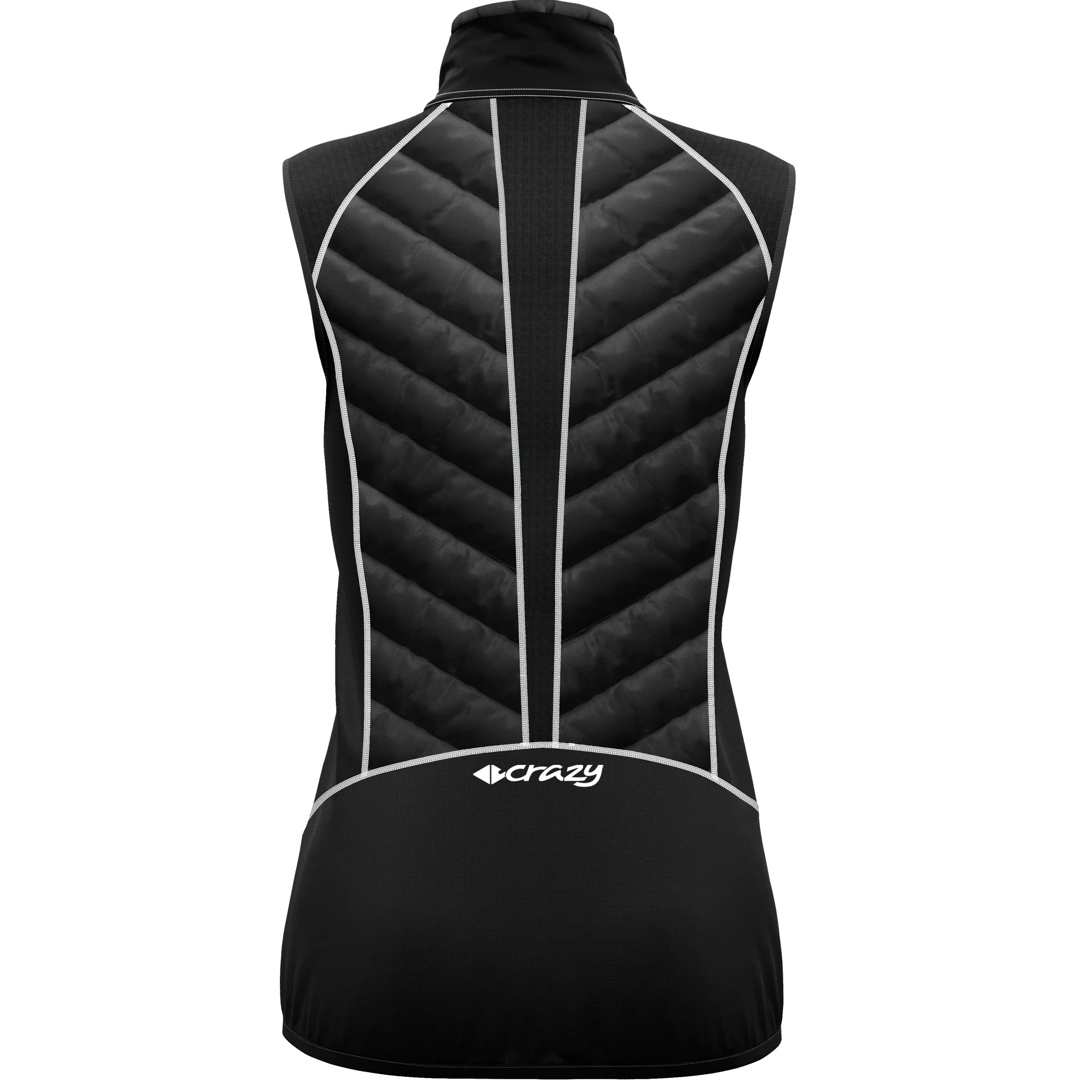 CRAZY VEST CHANNEL GILET DONNA IBRIDO CON IMBOTTITURA ANTIVENTO E IDROREPELLENTE COLORE BLACK - STAGIONE 22/23 - Image 2