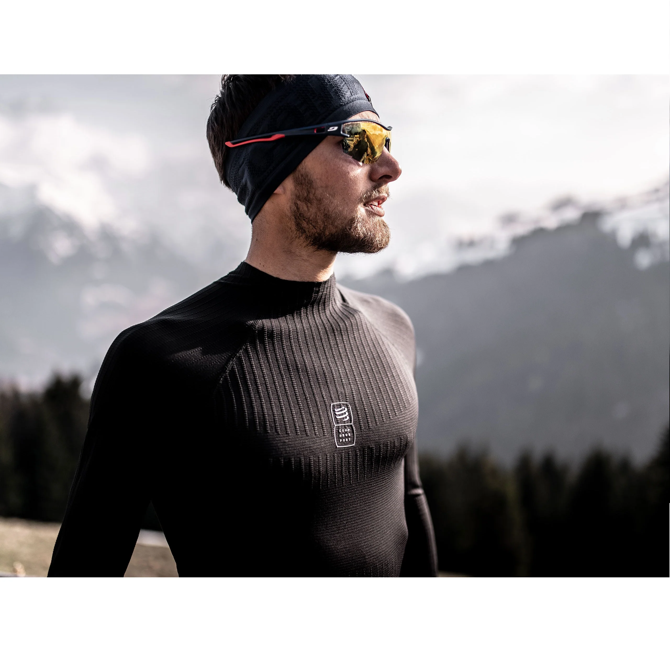 COMPRESSPORT MAGLIA TERMICA NERA 110G 3D LS RUNNING - Image 3