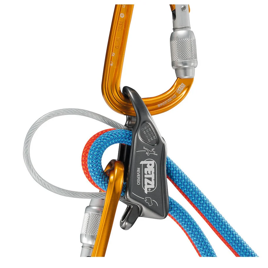 PETZL BELAY DEVICE REVERSO GREY ASSICURATORE DISCENSORE - DISPONIBILE IN 3 COLORI - Image 4