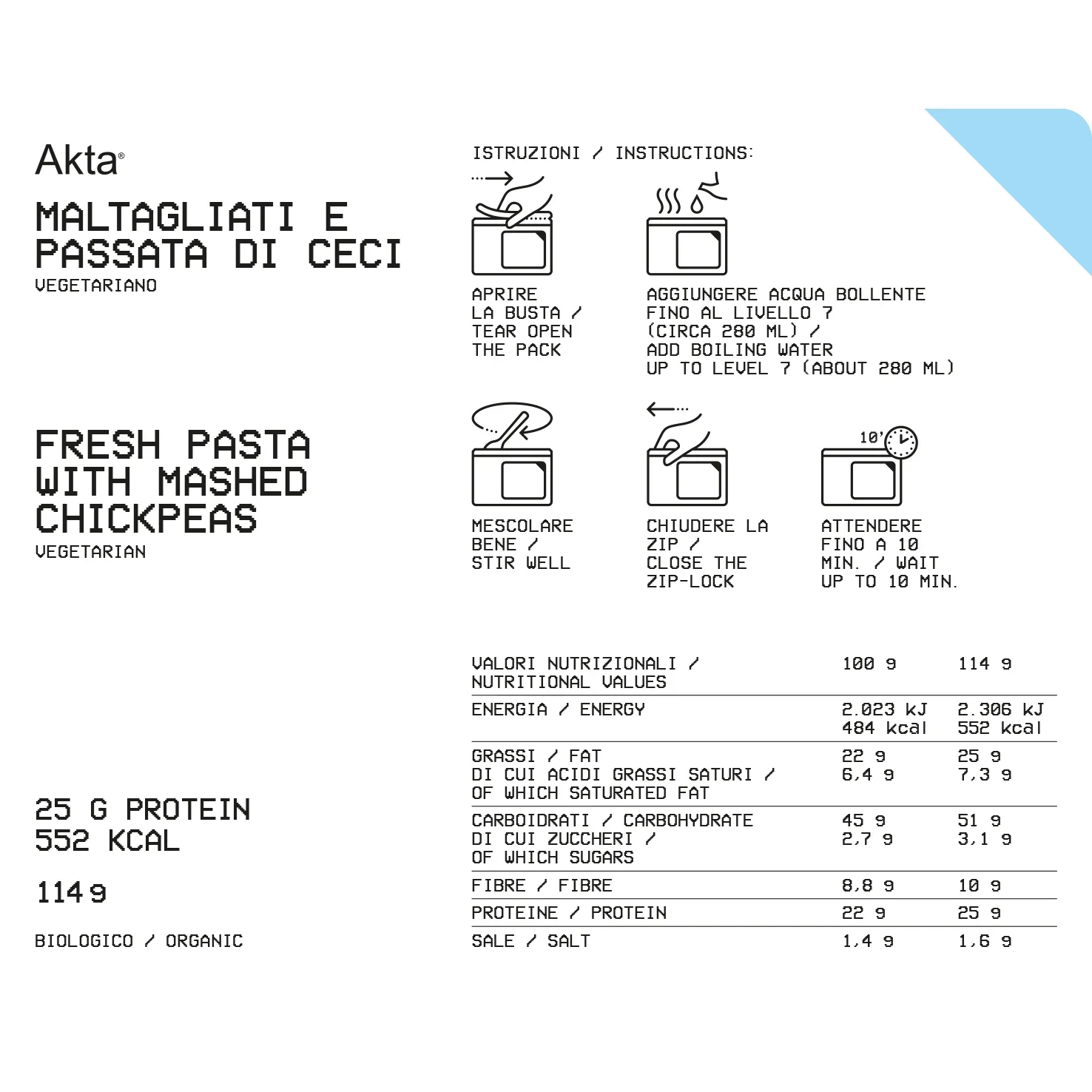AKTA MALTAGLIATI E PASSATA DI CECI - PASTO LIOFILIZZATO BIOLOGICO 552 kcal - Image 6