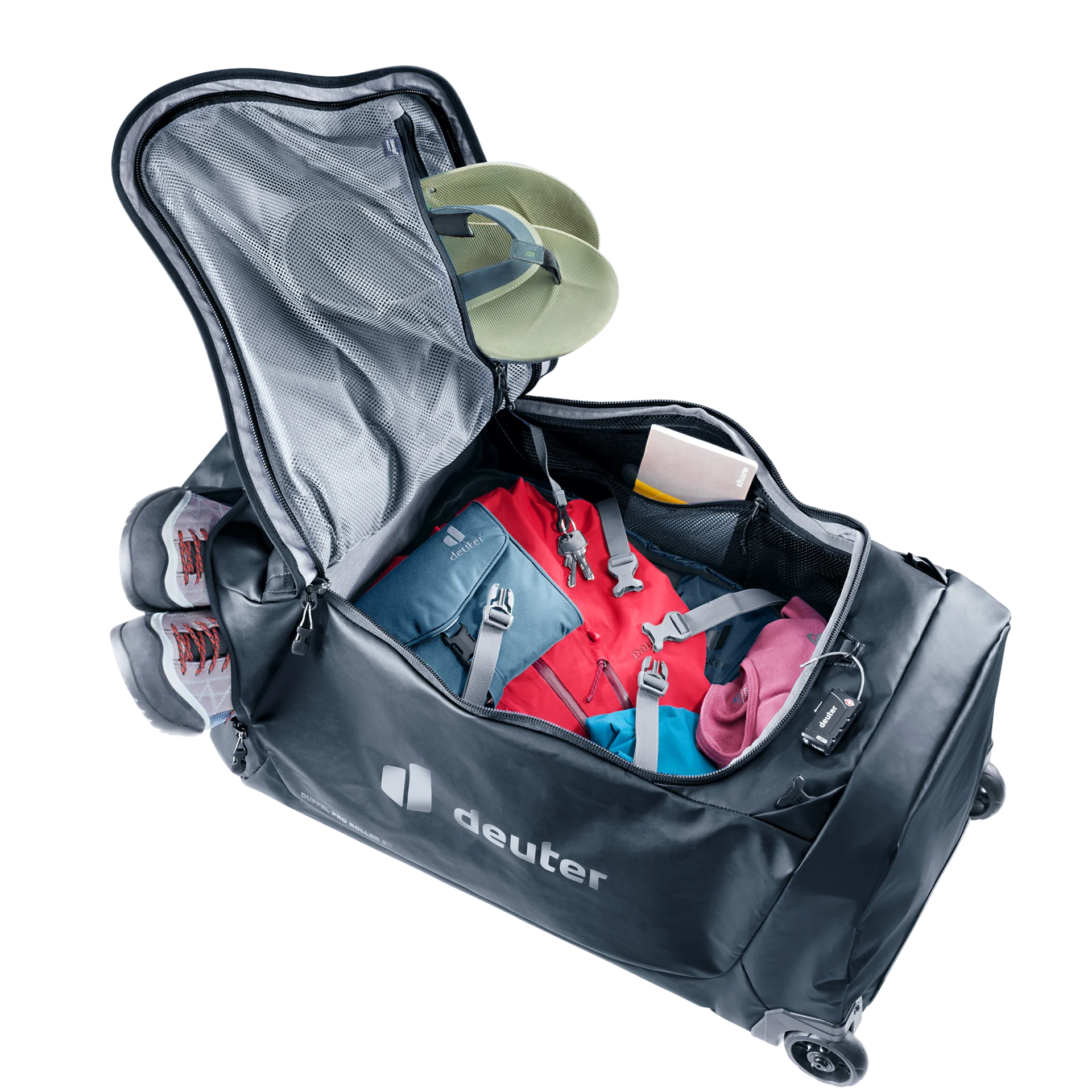 DEUTER DUFFEL PRO ROLLER 90 BORSONE DA VIAGGIO ULTRACOMPATTO - DISPONIBILE IN 2 COLORI - Image 11