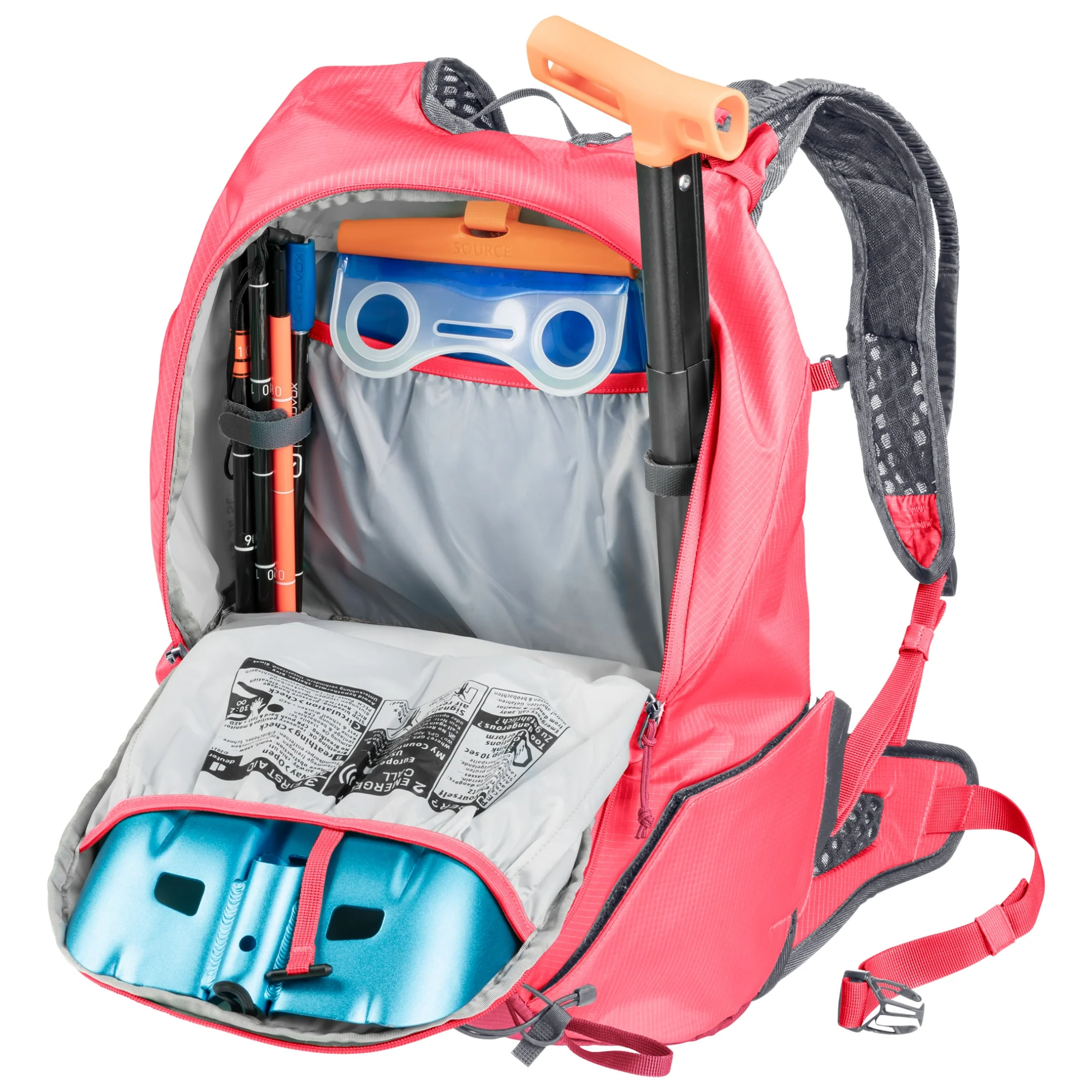 DEUTER UPDAYS 24S ZAINO DA SCIALPINISMO ULTRALEGGERO SCHIENALE COMPATTO Colore Ruby-hibiscus - Image 4