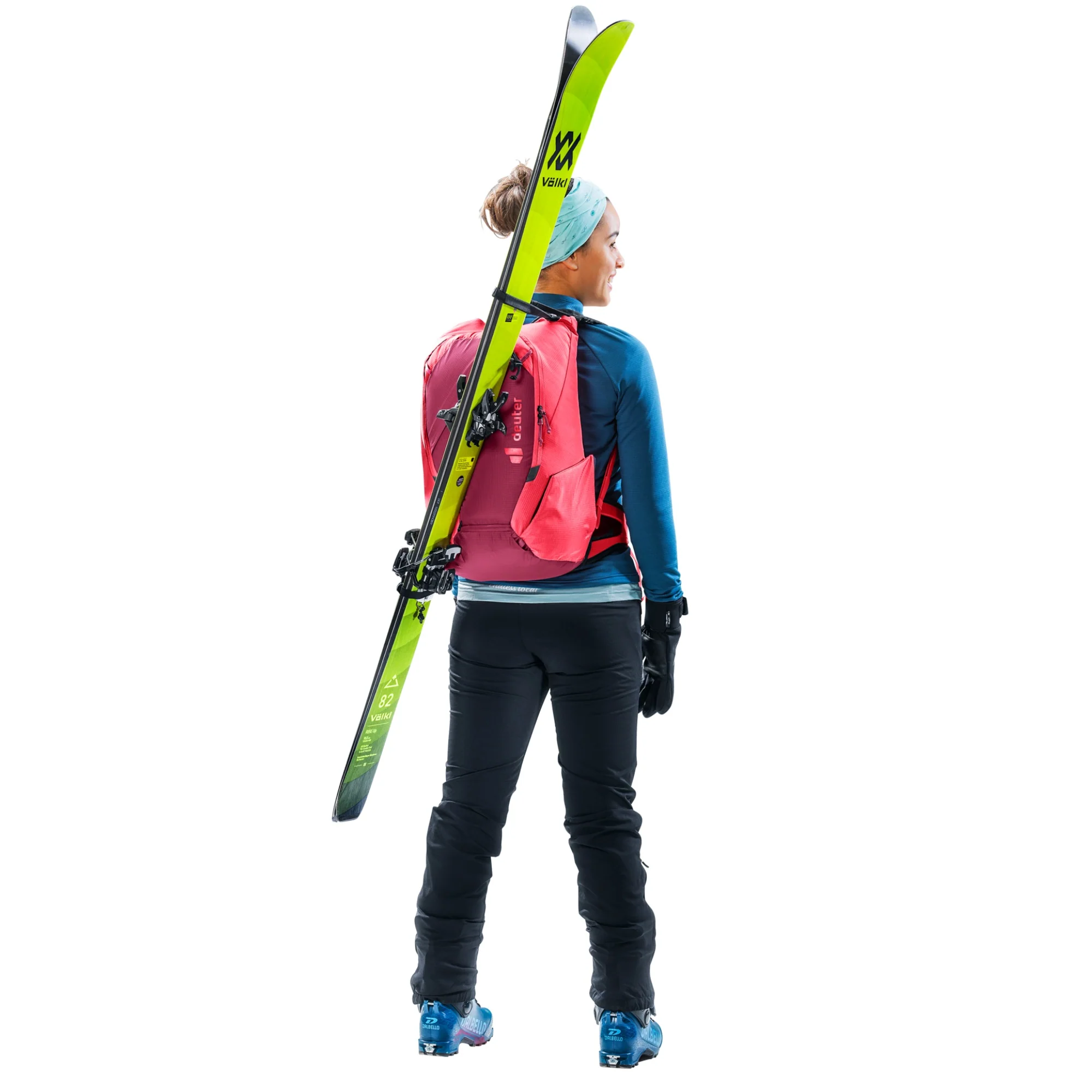 DEUTER UPDAYS 24S ZAINO DA SCIALPINISMO ULTRALEGGERO SCHIENALE COMPATTO Colore Ruby-hibiscus - Image 6
