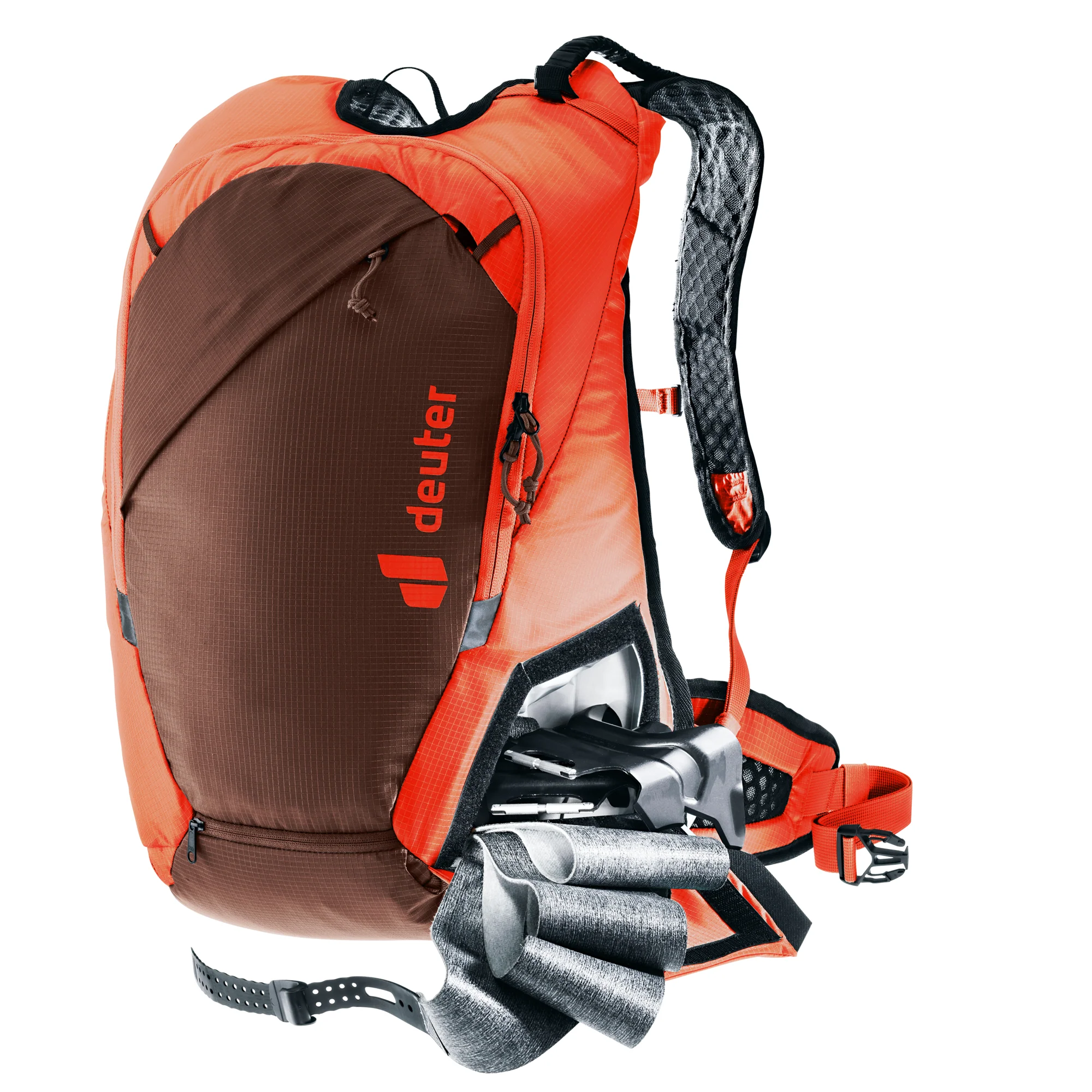DEUTER UPDAYS 26 ZAINO DA SCIALPINISMO ULTRALEGGERO Colore Umbra-Papaya - Image 5