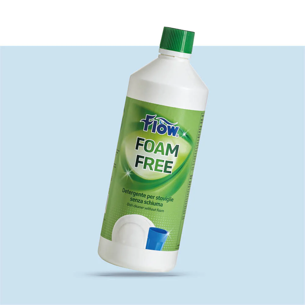 ECOLKEM FLOW FOAM FREE BOTTIGLIA 1 LITRO DETERGENTE PER STOVIGLIE SENZA SCHIUMA - Image 2
