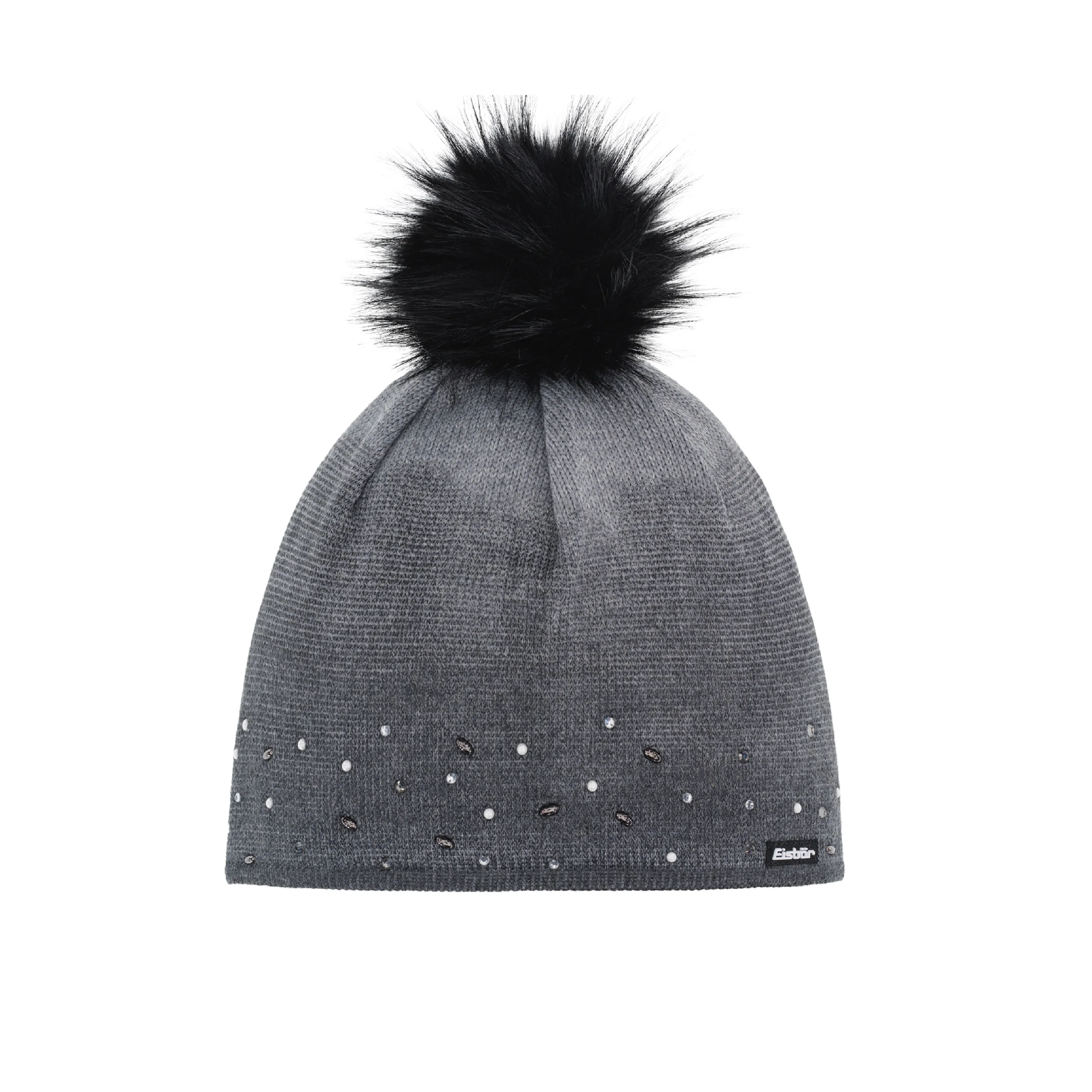 EISBAR Dip Dye Lux Crystal MÜ CALDO BERRETTO INVERNALE IN MISTO LANA MERINO - COLORE: NERO/GRIGIO