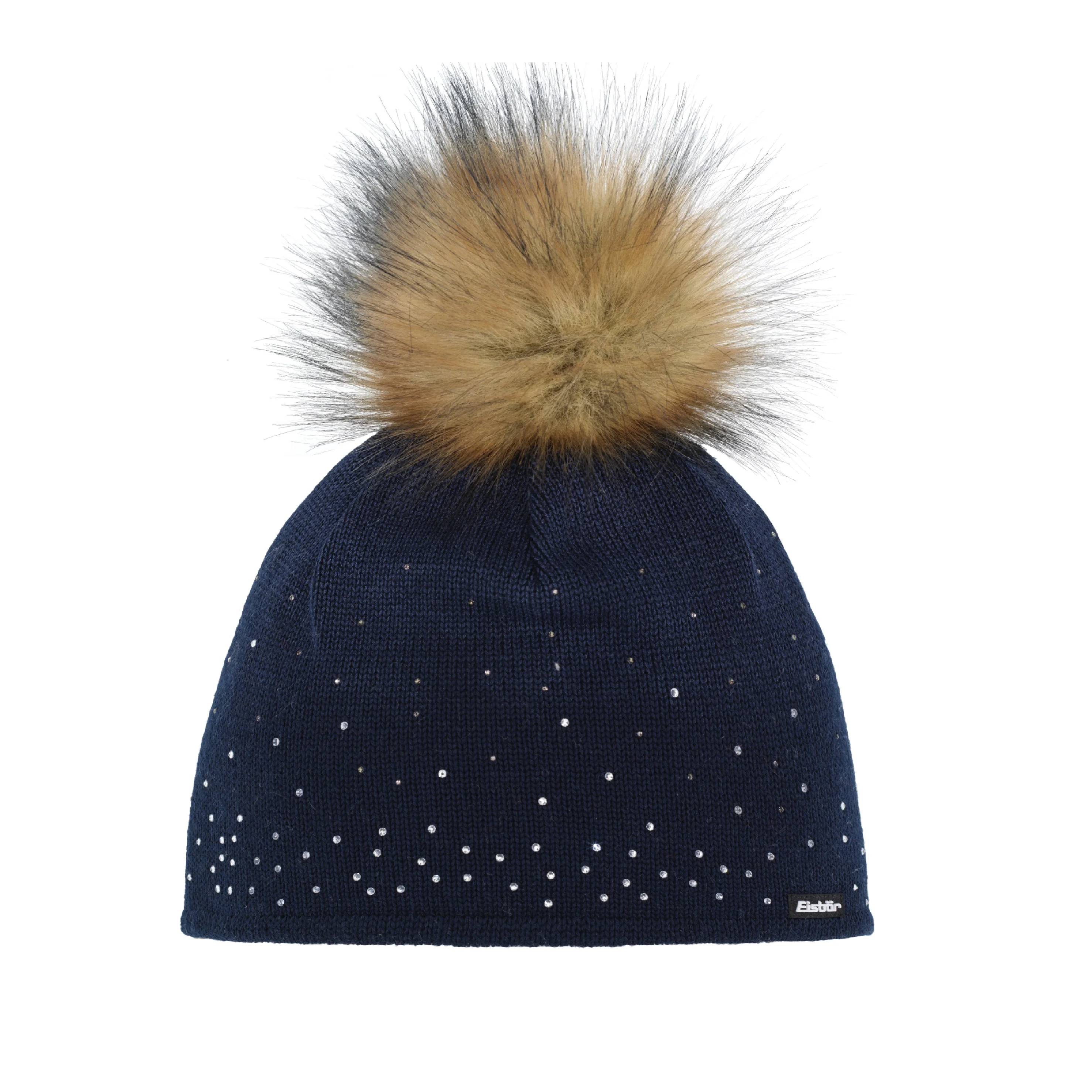 EISBAR TIANA LUX CRYSTAL CAPPELLO MISTO LANA CON FASCIA INTERNA IN PILE E POMPON COLORI ASSORTITI - Image 2