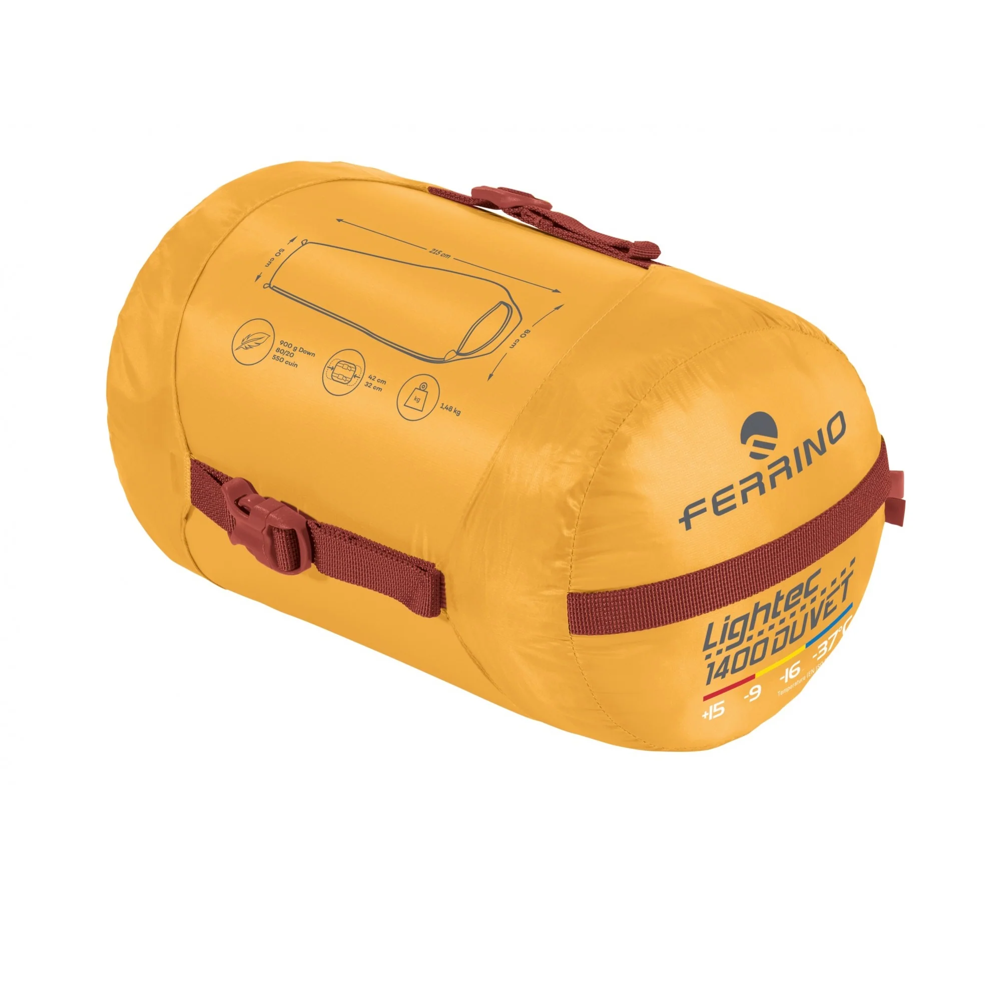 FERRINO SACCO LIGHTEC 1400 DUVET RDS DOWN SACCO A PELO INVERNALE - TEMPERATURA COMFORT ♀ -9°C / ♂ -16°C - Image 3