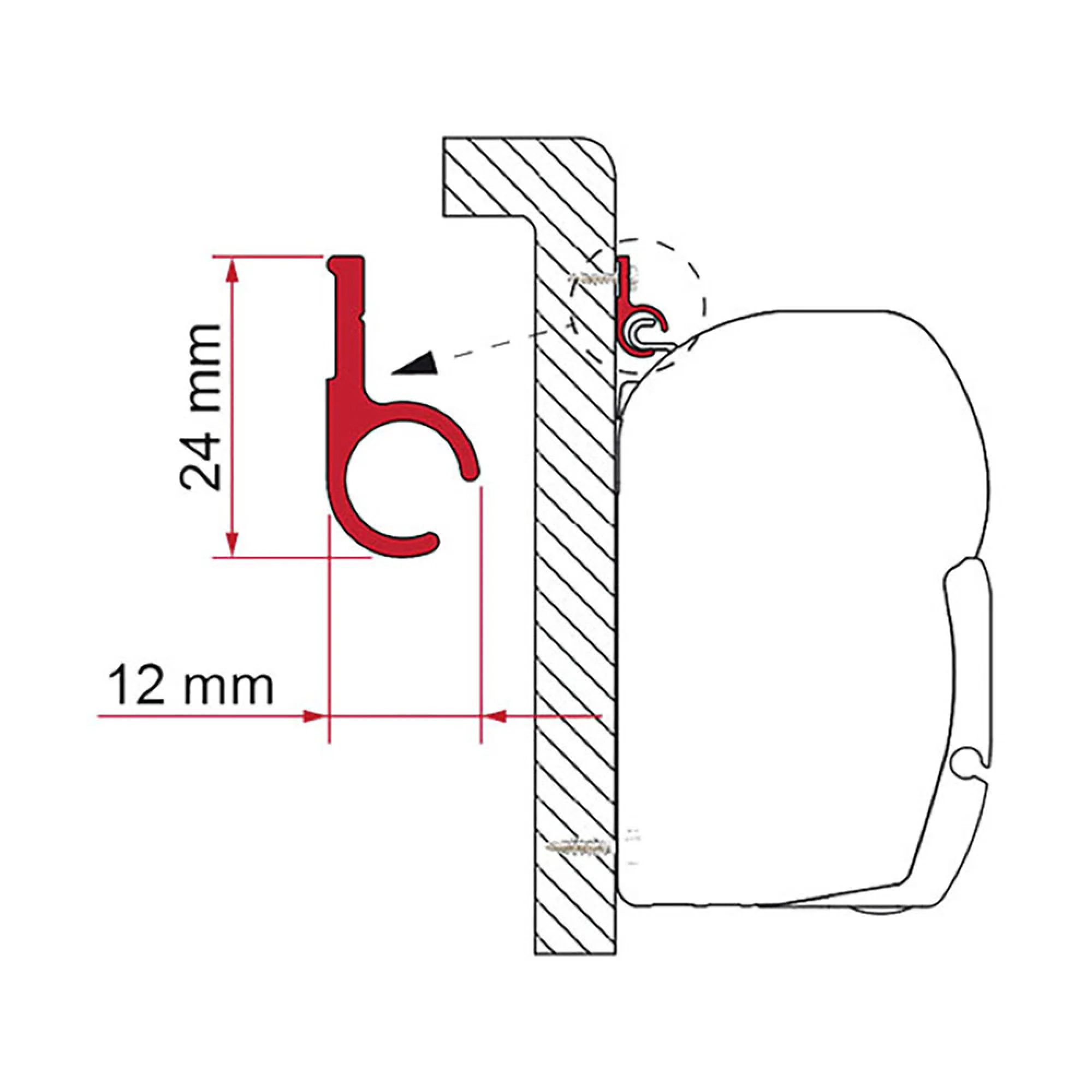FIAMMA RAIL R 400 CANALINA IN ALLUMINIO DA 4 METRI PER TENDALINI FIAMMA F35/F45/Zip