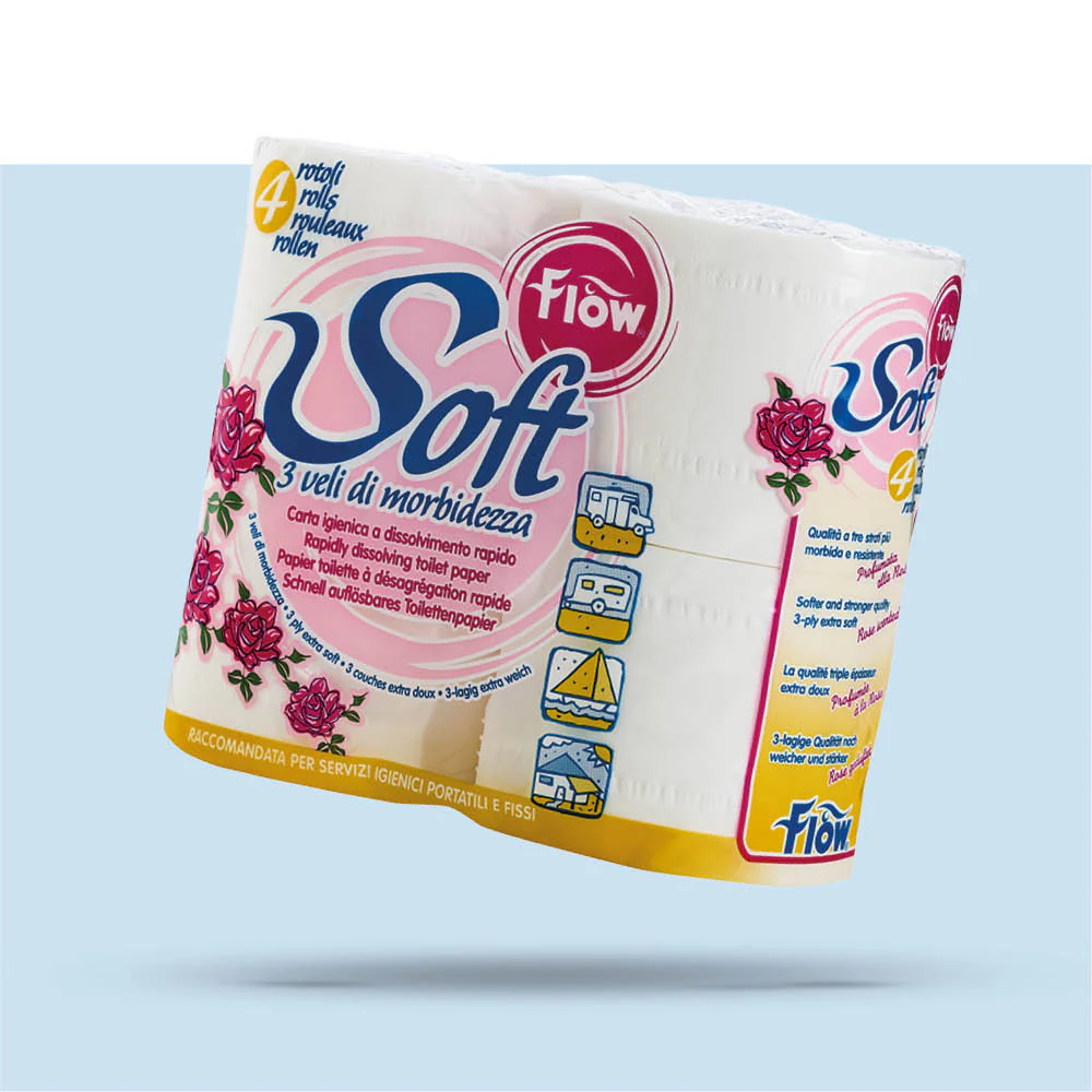 ECOLKEM FLOW SOFT CARTA IGIENICA IDROSOLUBILE A RAPIDO DISSOLVIMENTO 1 CONFEZIONE DA 4 ROTOLI - IN PROMOZIONE! - Image 2