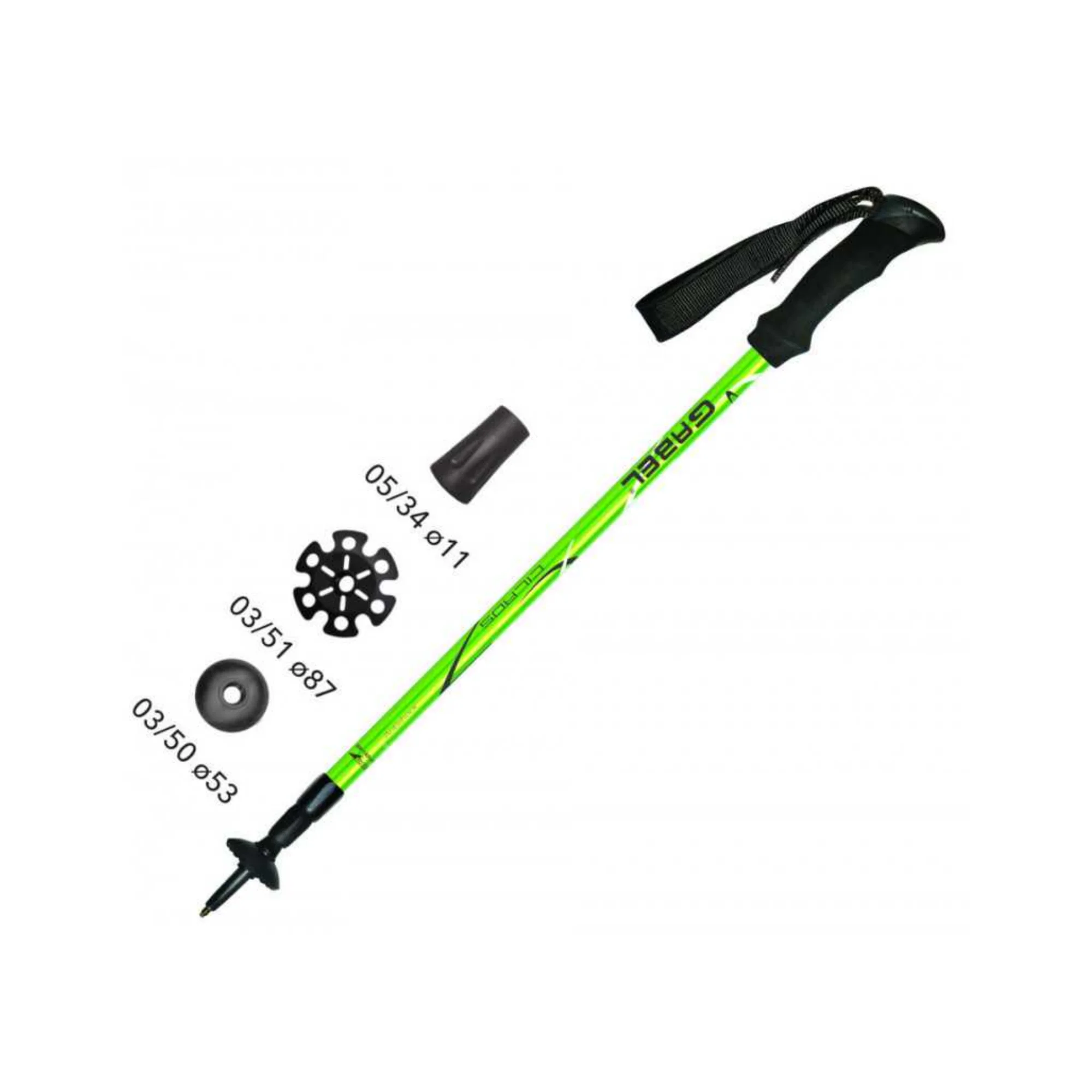 GABEL CILAOS LITE BASTONCINO DA TREKKING LEGGERO IN ALLUMINIO CON COMODA IMPUGNATURA DISPONIBILE IN DUE COLORAZIONI