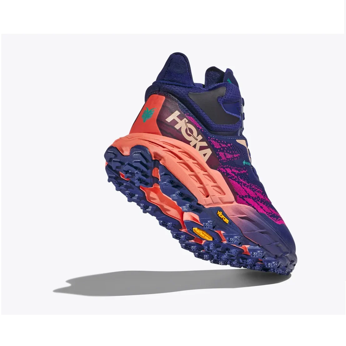 HOKA Speedgoat 5 Mid GORE-TEX Scarponcino Trail Donna Impermeabile - Colore: Bellwether Blue / Camellia PROMO - Image 4