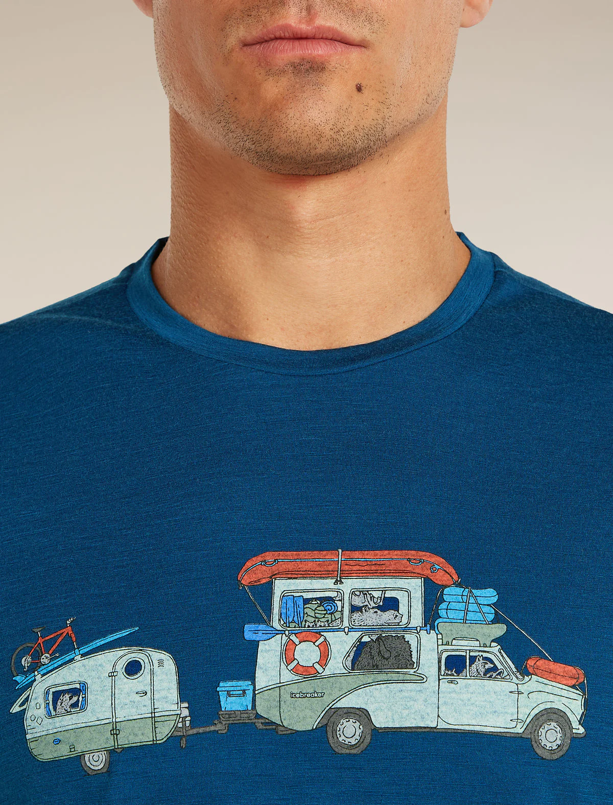 ICEBREAKER 150 TECH LITE TRANSPORTAGE UOMO T-SHIRT LEGGERA 100% LANA MERINO - Image 3