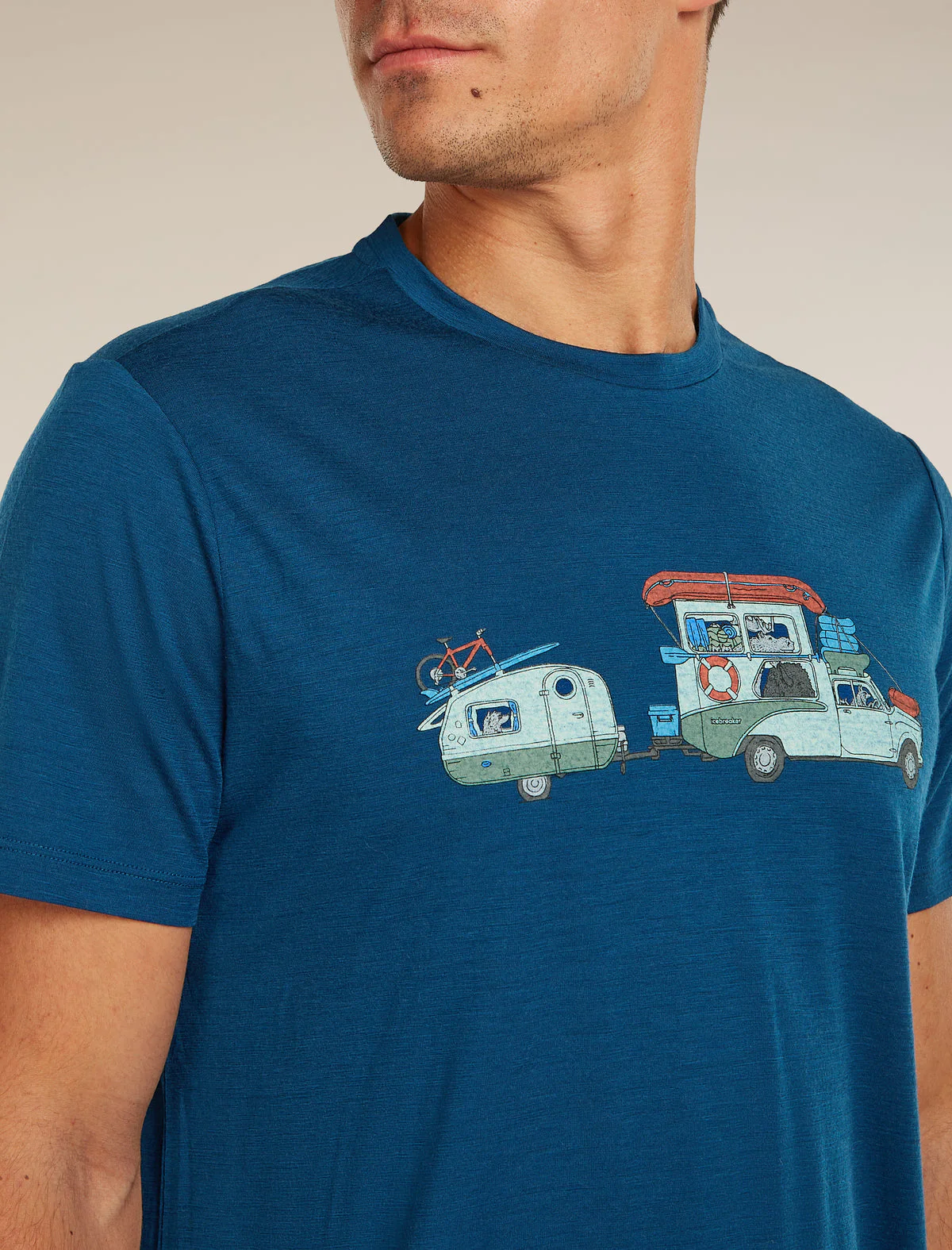 ICEBREAKER 150 TECH LITE TRANSPORTAGE UOMO T-SHIRT LEGGERA 100% LANA MERINO - Image 4
