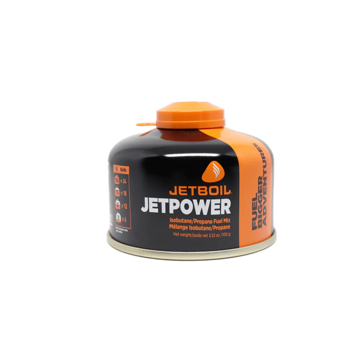 JETBOIL JETPOWER CARTUCCIA GAS 73% isobutano, 25% propano, 2% butano - Disponibile in 3 formati