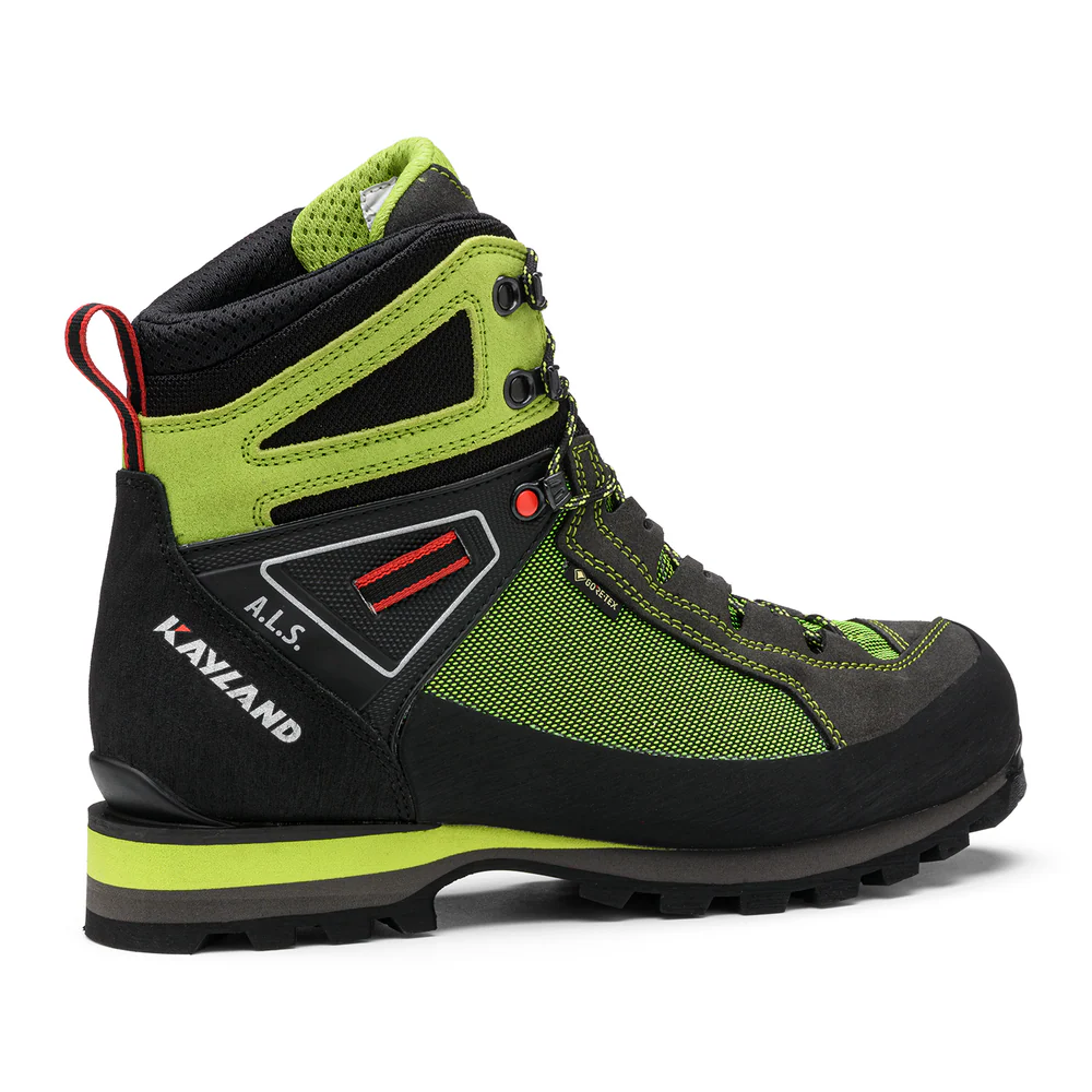 KAYLAND CROSS MOUNTAIN GTX SCARPONE SEMIRAMPONABILE IMPERMEABILE UOMO SEMI-RAMPONABILE PER ALPINISMO - COLORE: BLACK/LIME - Image 7