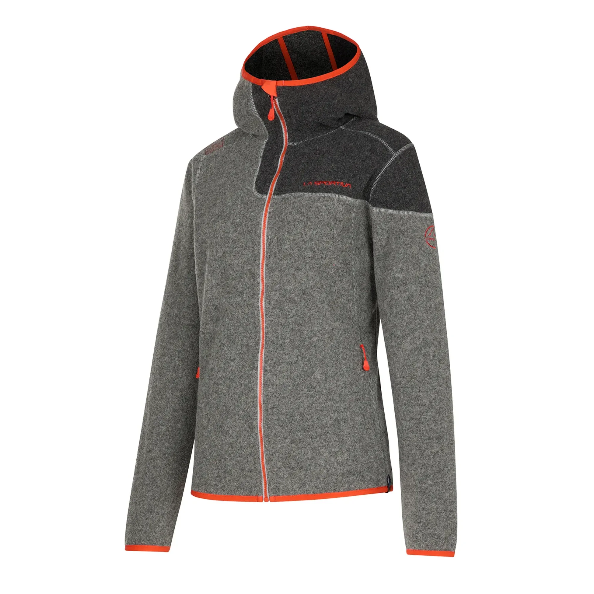 LA SPORTIVA IRIDE HOODY SECONDO STRATO DONNA TERMICO MISTO LANA Colore Cloud/Cherry Tomato