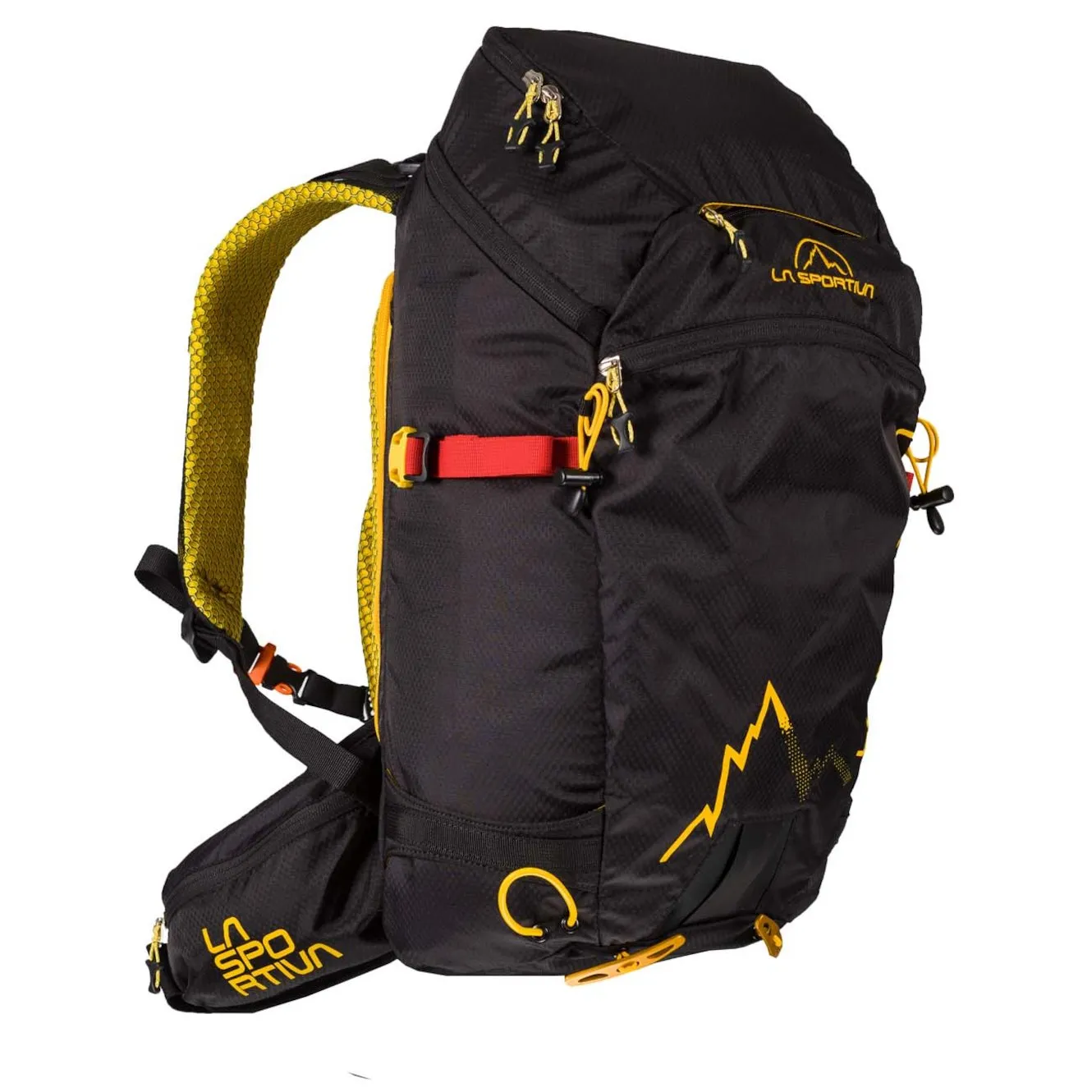LA SPORTIVA MOONLITE BACKPACK BLACK/YELLOW - ZAINO DA SCIALPINISMO 30 LITRI