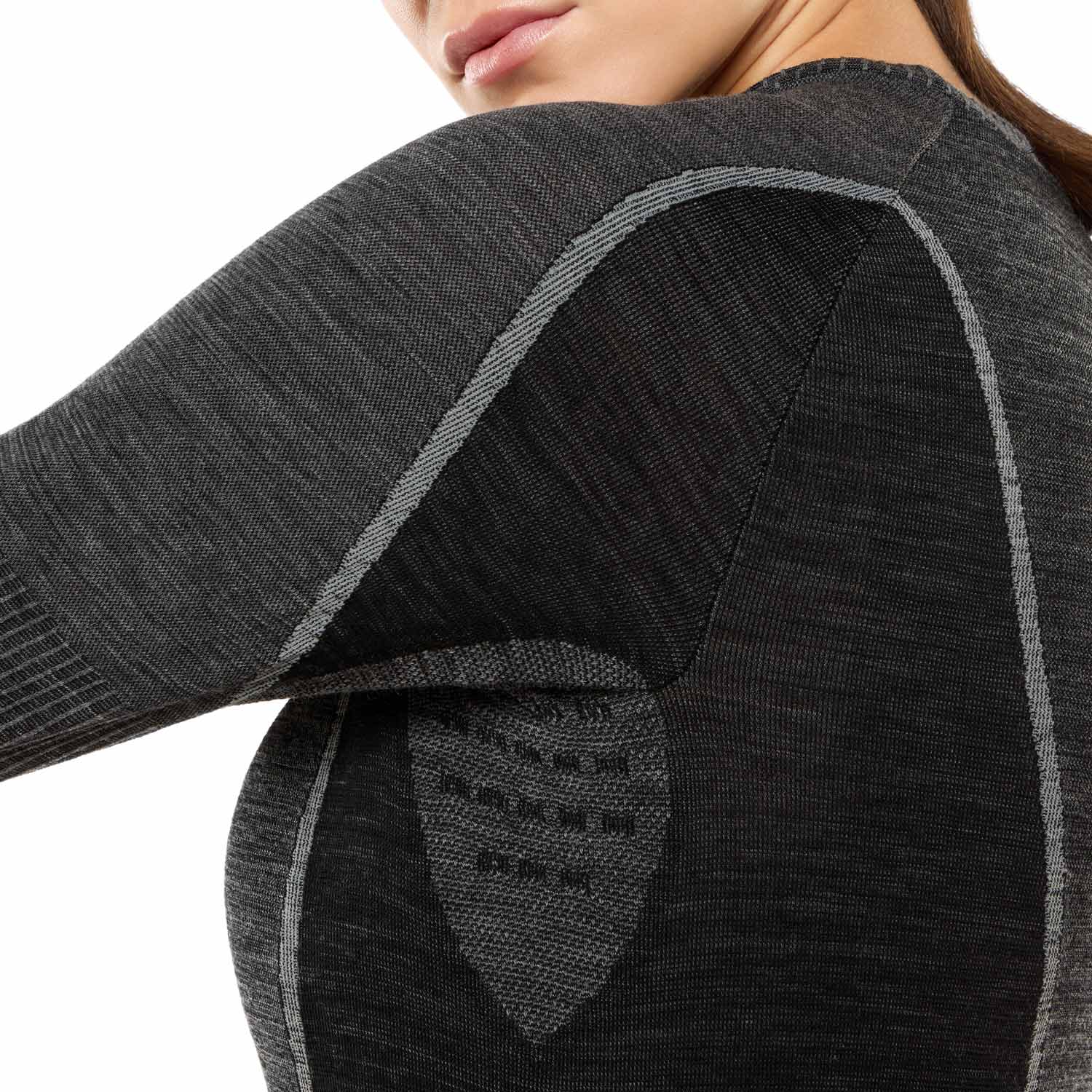 LA SPORTIVA WOOL70 TECH LONGSLEEVE W MAGLIA INTIMA DONNA 1° STRATO IN LANA MERINO CALDA E TRASPIRANTE PER ATTIVITA' INVERNALI - Image 3