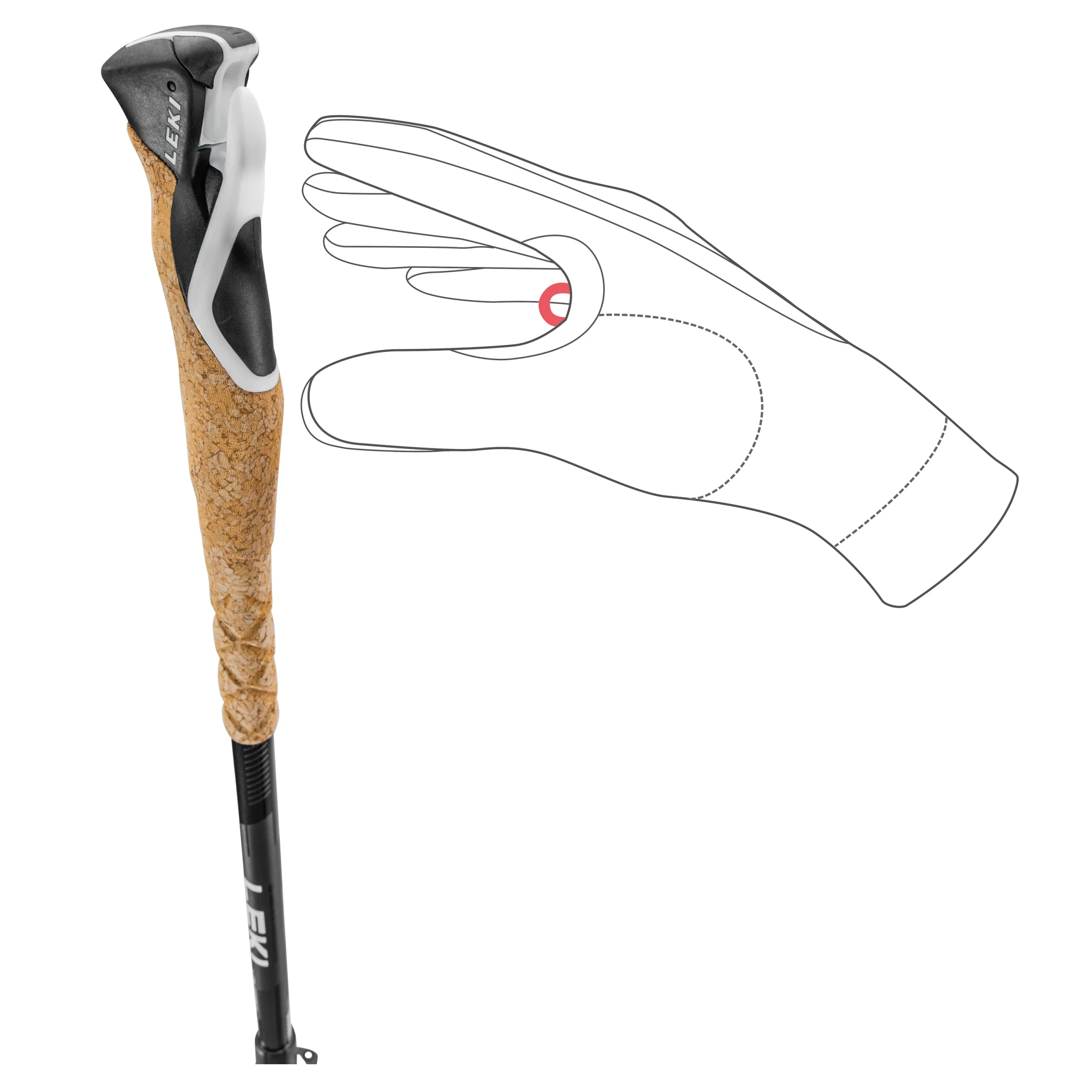 LEKI CROSS TRAIL LITE CARBON BASTONCINO DA FAST HIKING E TRAIL RUNNING LEGGERO E VERSATILE - Image 7