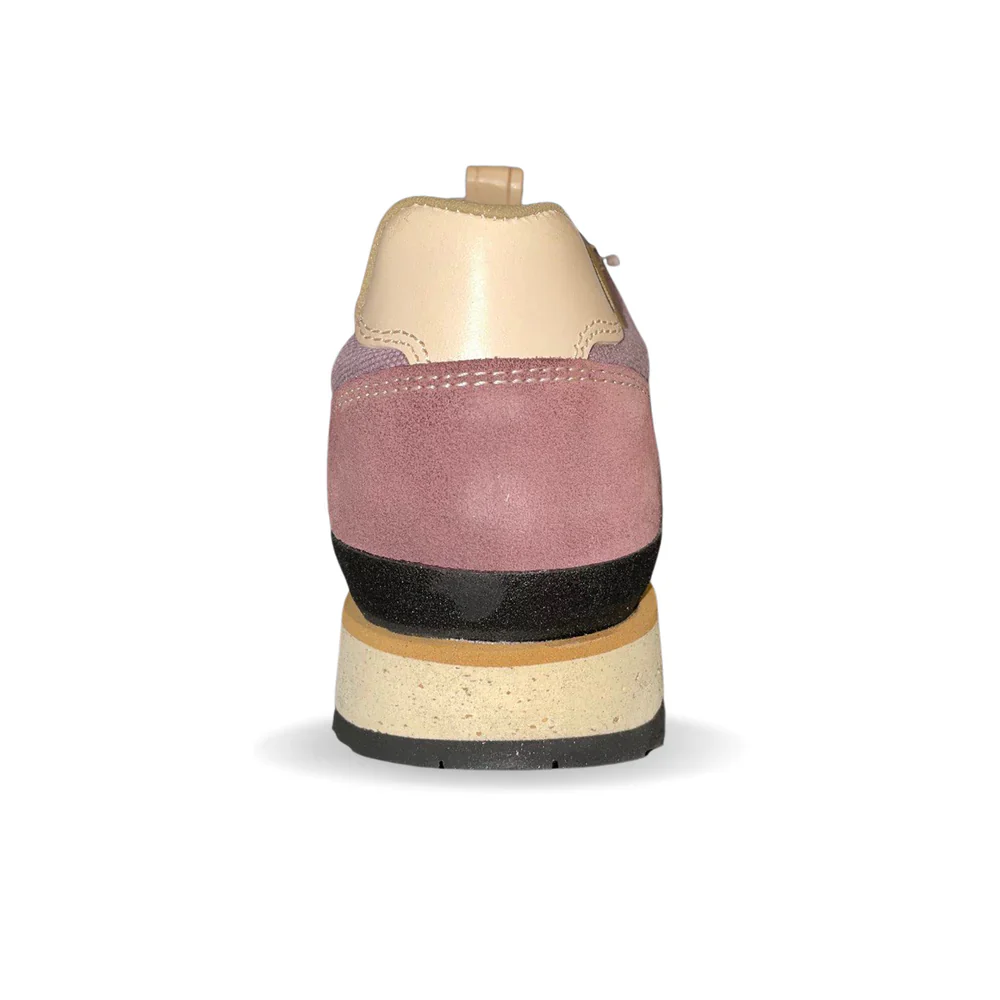 LOMER BIO NATURALE CANVAS 2.0 SCARPA BASSA DONNA IN PELLE MADE IN ITALY IN SUOLA VIBRAM- COLORE: BROWN ROSE - Image 6