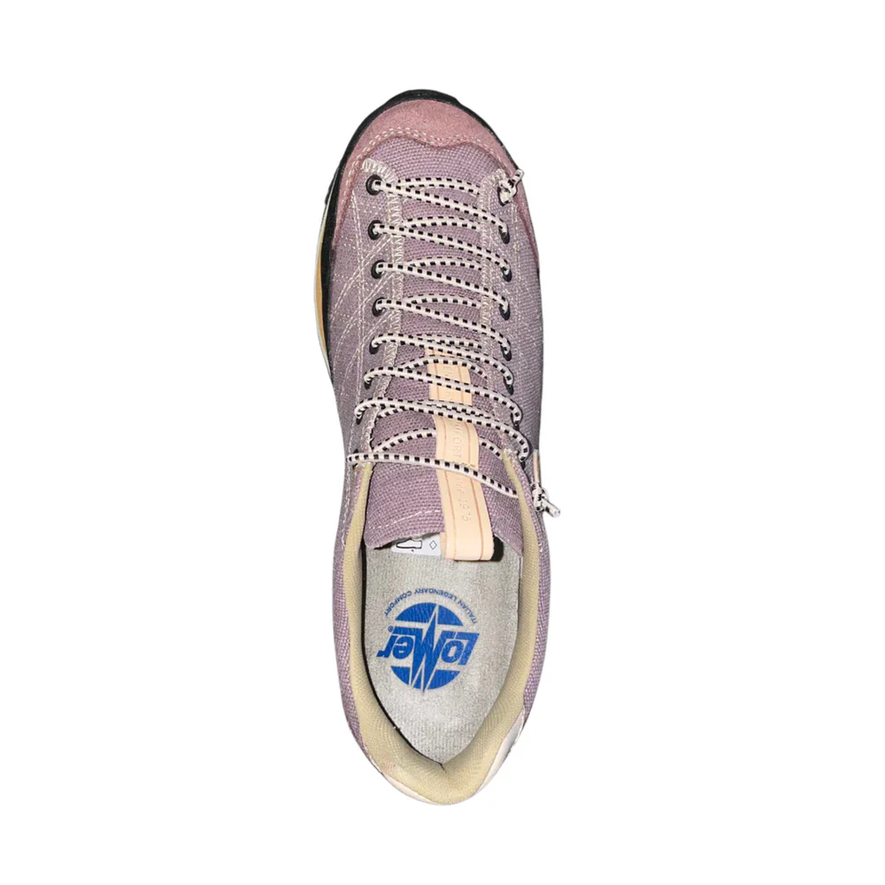 LOMER BIO NATURALE CANVAS 2.0 SCARPA BASSA DONNA IN PELLE MADE IN ITALY IN SUOLA VIBRAM- COLORE: BROWN ROSE - Image 7