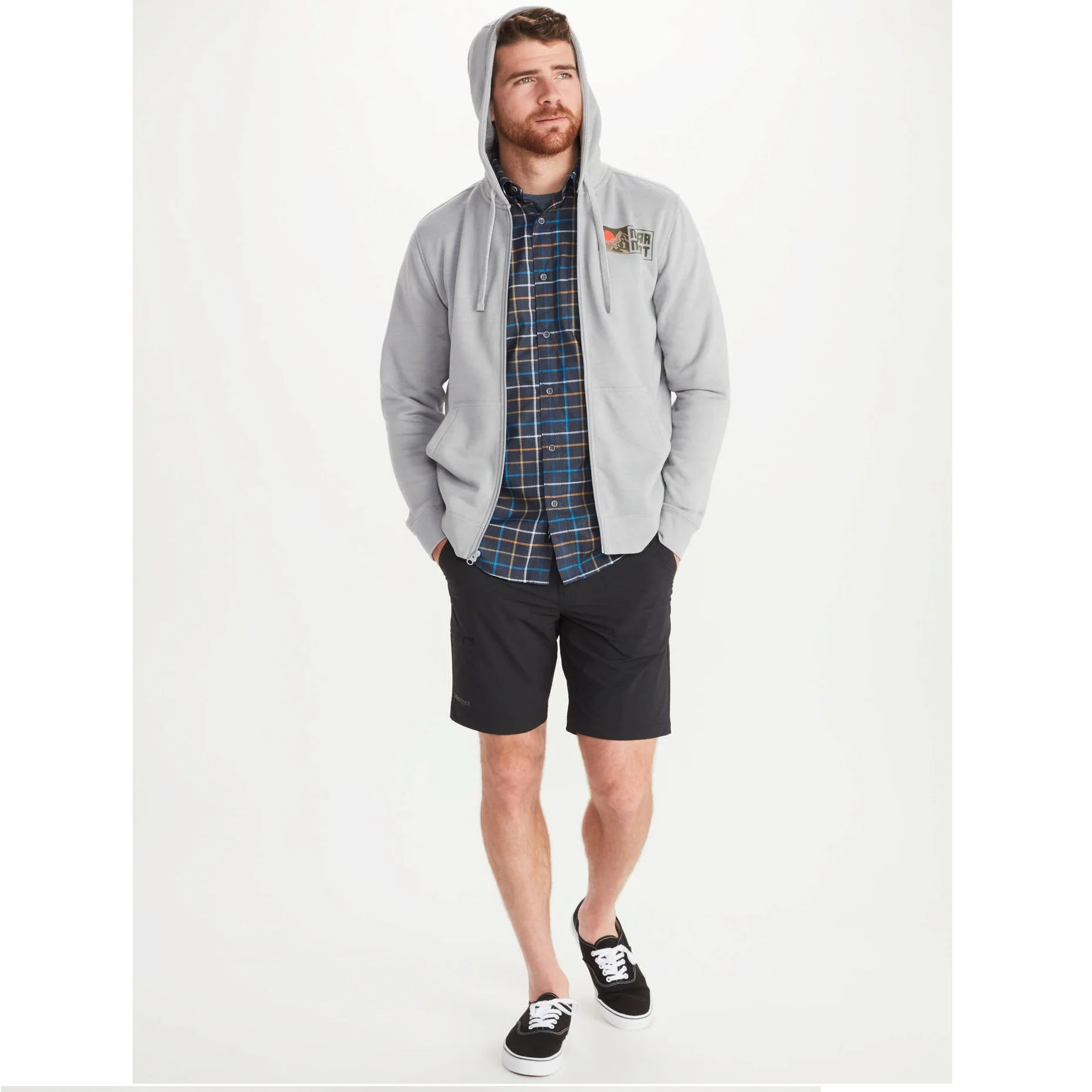 MARMOT FULL ZIP HOODY Felpa uomo con cappuccio colore Grigio - Image 3