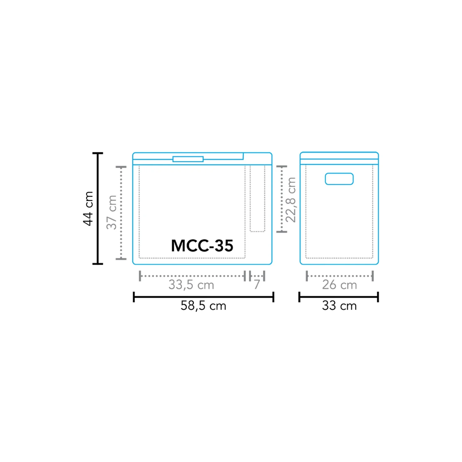 MESTIC MCC-35 AC/DC FRIGO/CONGELATORE 35 LITRI  A COMPRESSORE 12V/230V - Image 2
