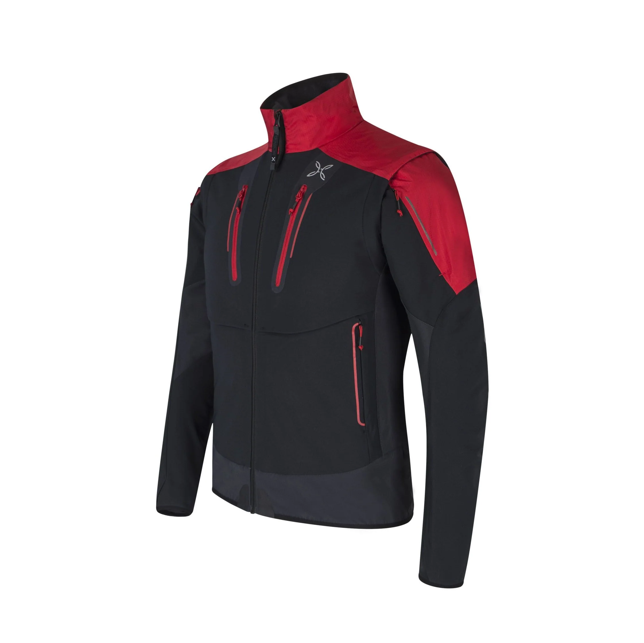 MONTURA GIACCA IMPERMEABILE UOMO CON MANICHE STACCABILI BRAVE 2 JACKET ( NERO / ROSSO ) - Image 3
