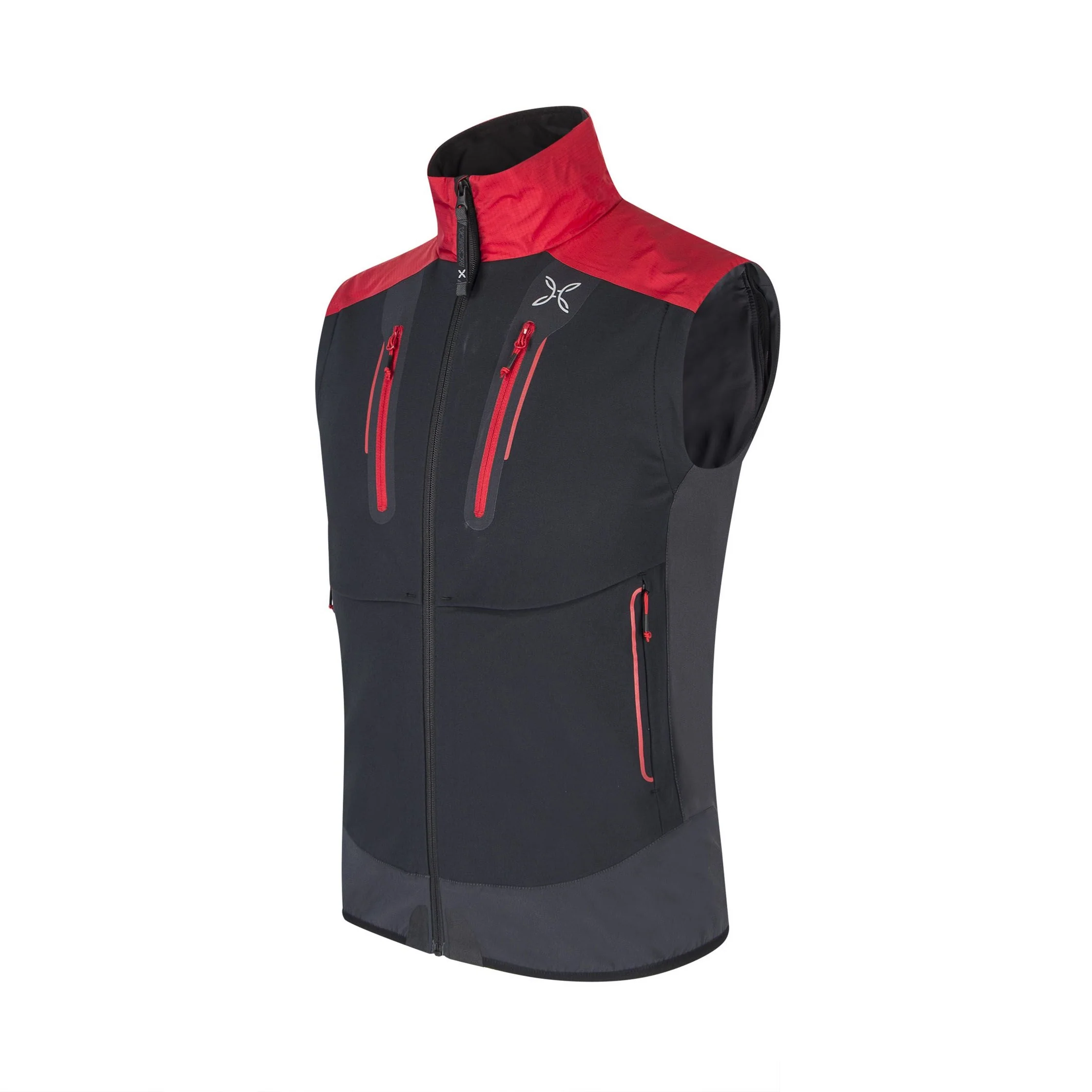 MONTURA GIACCA IMPERMEABILE UOMO CON MANICHE STACCABILI BRAVE 2 JACKET ( NERO / ROSSO ) - Image 4