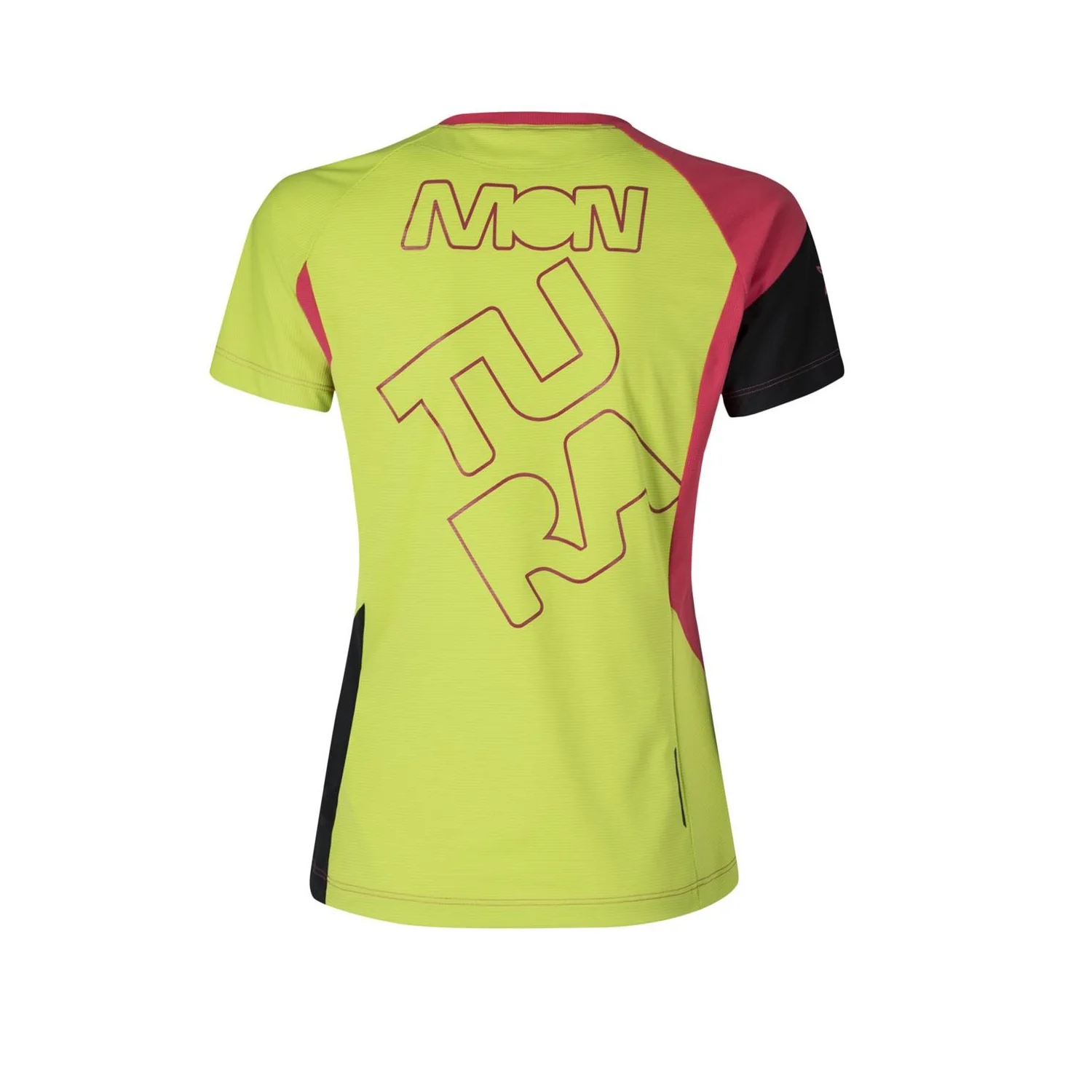 MONTURA ROCK T-SHIRT WOMAN - ROSA SUGAR/VERDE LIME - Image 3