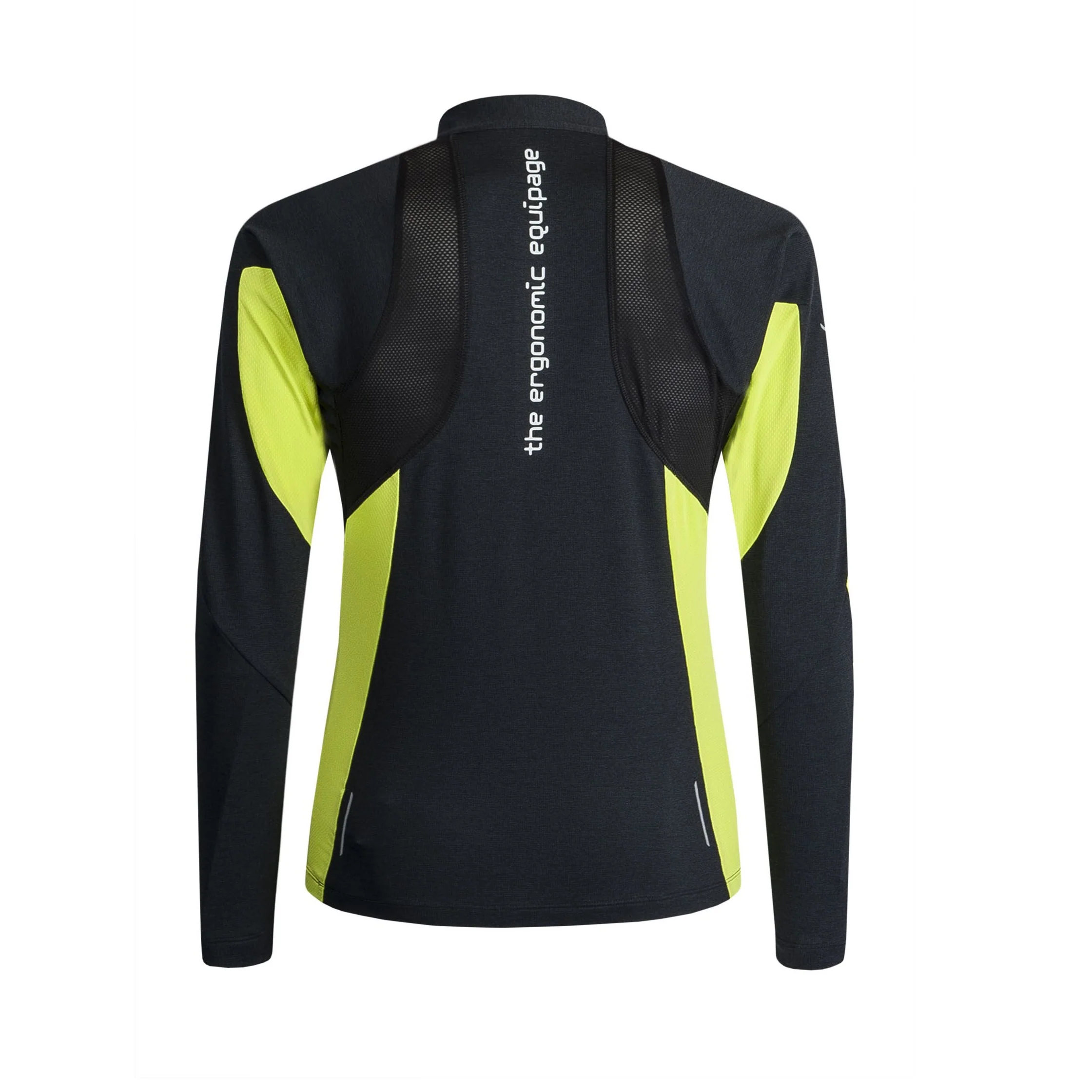 MONTURA RUN ENERGY ZIP MAGLIA LEGGERA E TRASPIRANTE IDEALE PER CORSA Colore Antracite/Verde Lime - Image 3