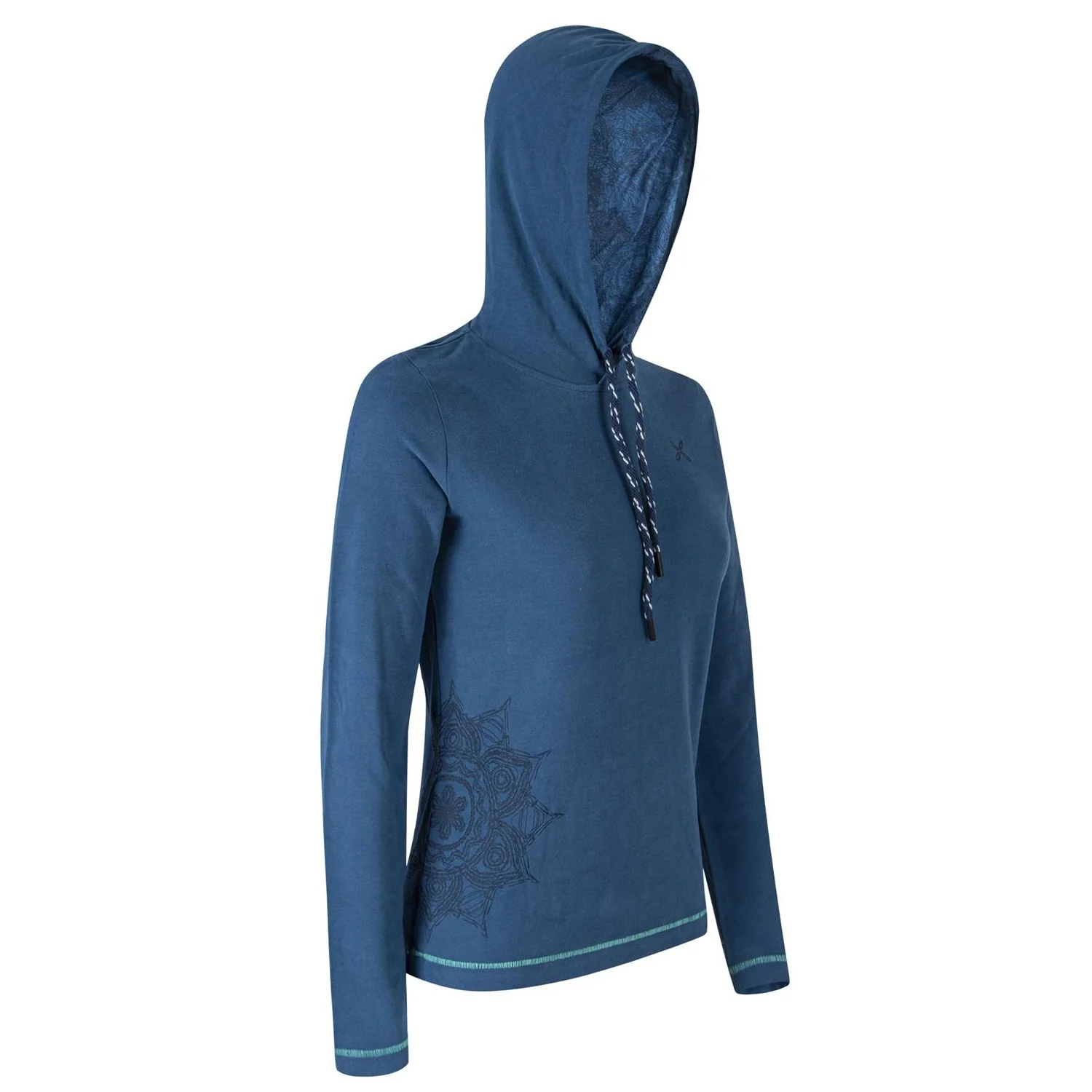 MONTURA TALI MAGLIA WOMAN FELPA IN COTONE CON CAPPUCCIO Colore Deep Blue Delavè - Image 2