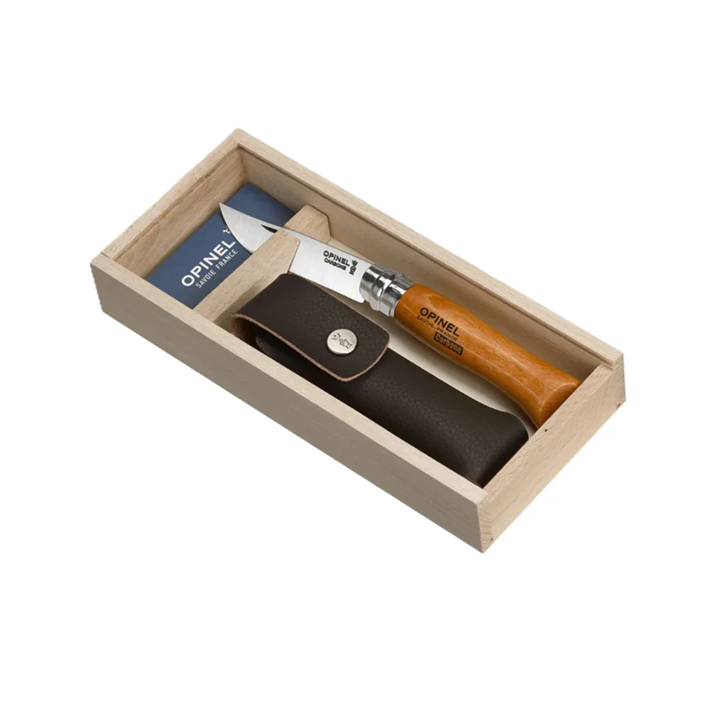 OPINEL N°08 Carbonio + Fodero Coltello pieghevole con lama in acciaio al carbonio - Image 2