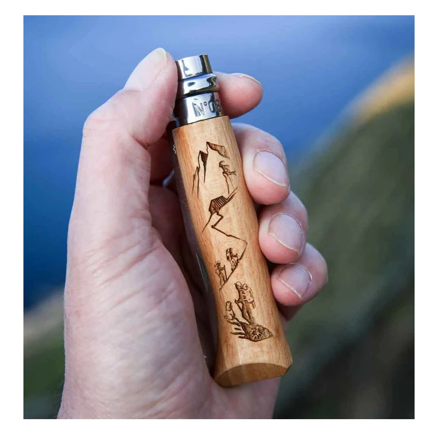 OPINEL N°8 COLTELLO CON LAMA IN ACCIAIO INOX INCISIONE A LASER DISPONIBILE IN VARIE FANTASIE - Image 12