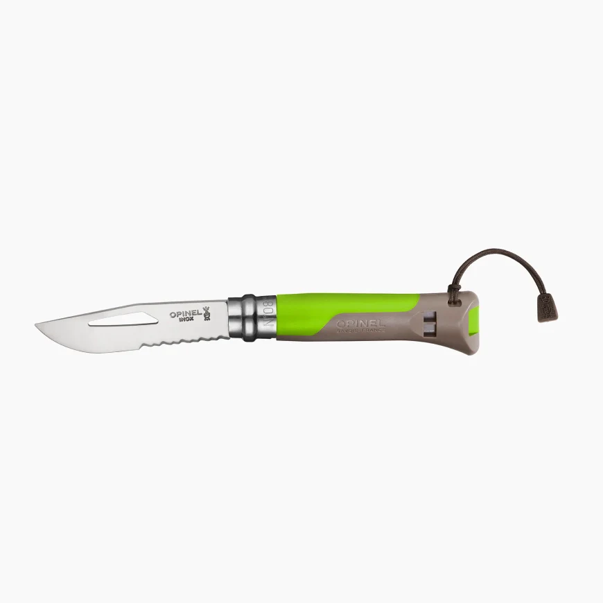OPINEL N°8 OUTDOOR COLTELLINGO CON LAMA SEGHETTATA IN ACCIAIO INOX - DISPONIBILE IN 2 COLORI - Image 2