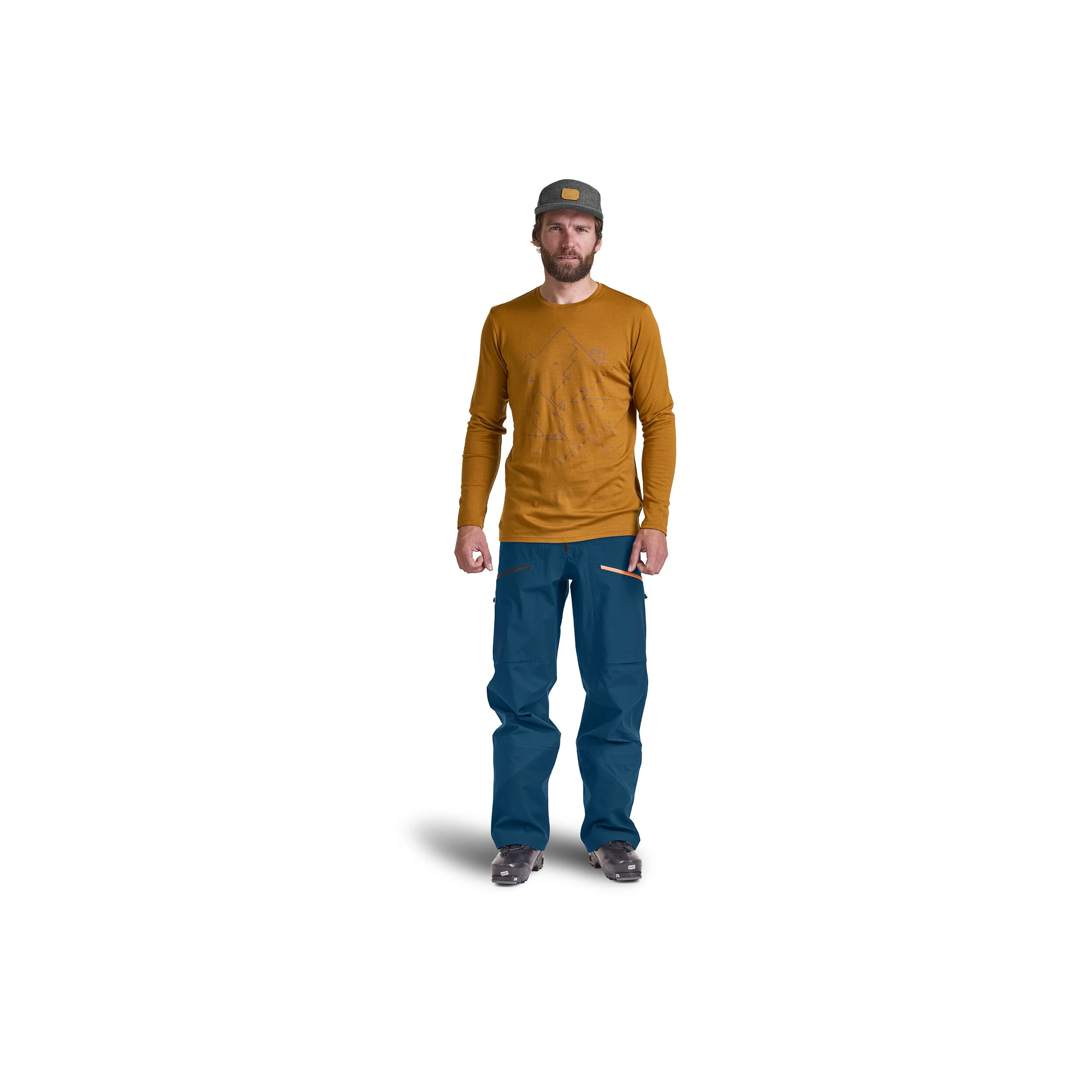 ORTOVOX 185 MERINO TANGRAM LS M MAGLIA MANICHE LUNGHE UOMO COMODA E VERSATILE IN LANA MERINO SLY FOX - NUOVI ARRIVI - Image 3