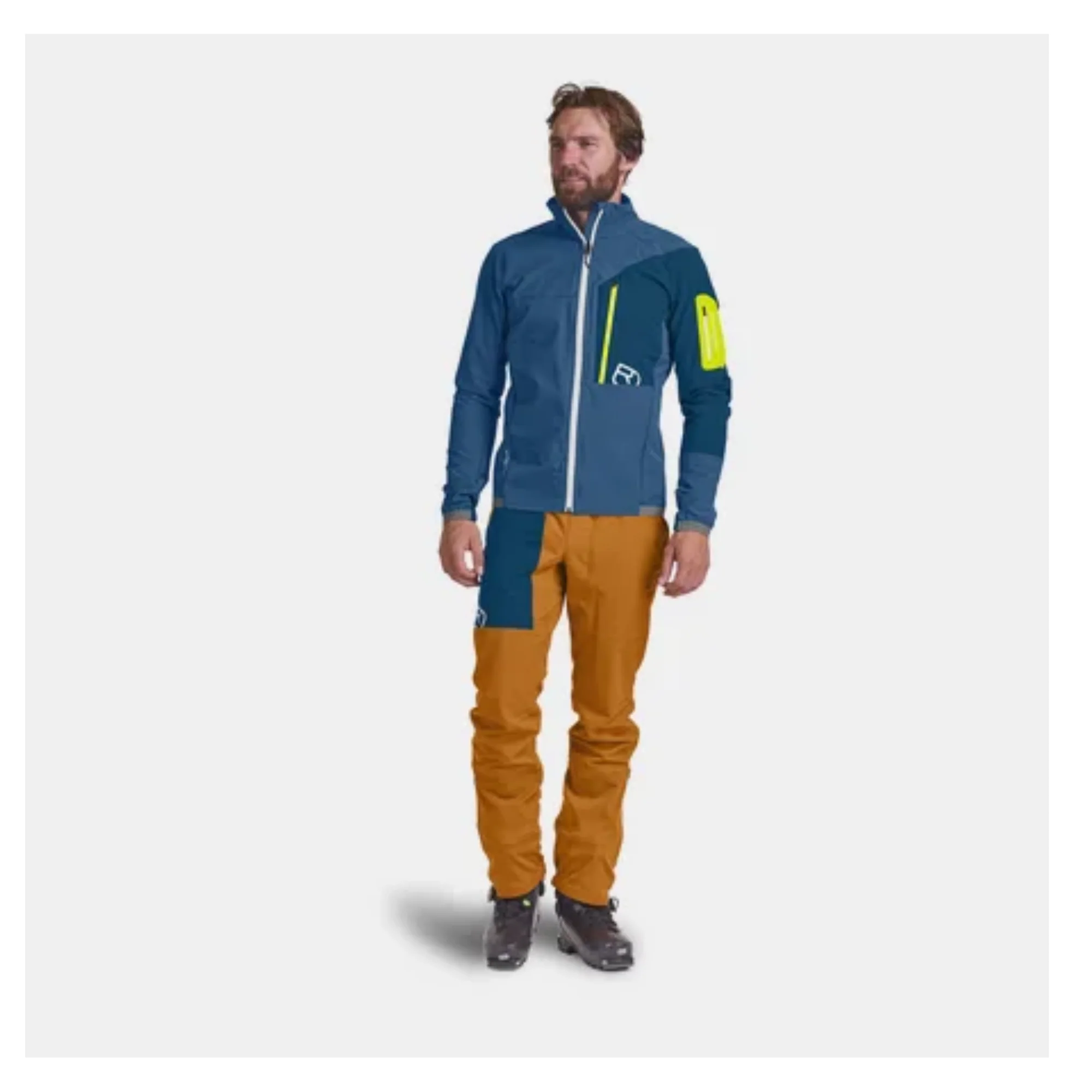 ORTOVOX BERRINO JKT GIACCA SOFTSHELL LEGGERA CON RIVESTIMENTO INTERNO IN MERINO Colore mountain blue - Image 3