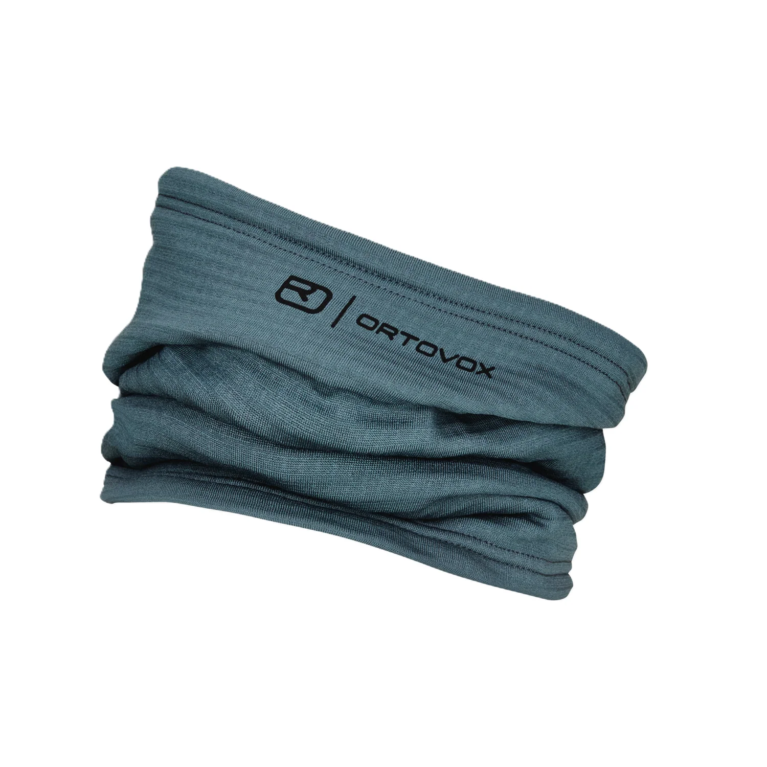 ORTOVOX FLEECE GRID NECKWARMER SCALDACOLLO TUBOLARE UNISEX MISTO LANA MERINO - DARK ARCTIC GREY - Image 2