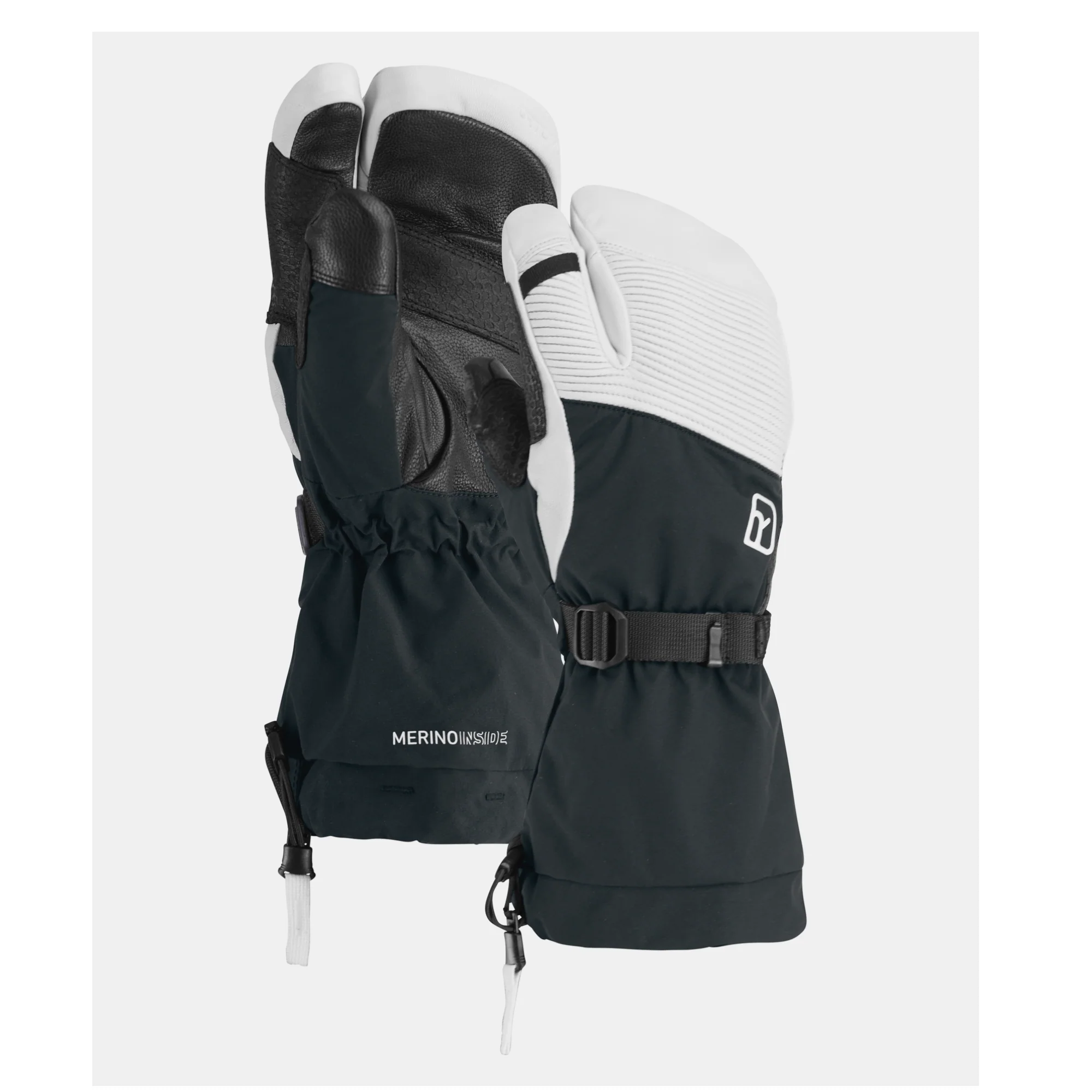 ORTOVOX FREERIDE 3 FINGER GLOVE PRO GUANTI DA FREERIDE A 3 DITA VERSATILI E ROBUSTI, ANTIVENTO E IMPERMEABILI - COLORE: BLACK RAVEN