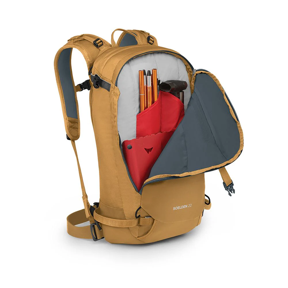 OSPREY SOELDEN 22 ZAINO TECNICO DA SCI/SNOWBOARD 22 LITRI LEGGERO E VERSATILE - Colore Artisan yellow - Image 2