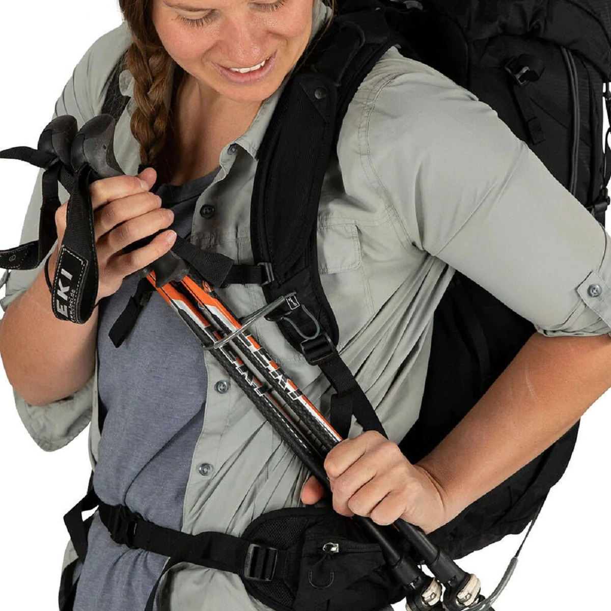 OSPREY TEMPEST 30 ZAINO TECNICO 30 LITRI DA TREKKING/ALPINISMO LEGGERO CON SCHIENALE COMPATTO DONNA - JASPER GREEN - Image 7