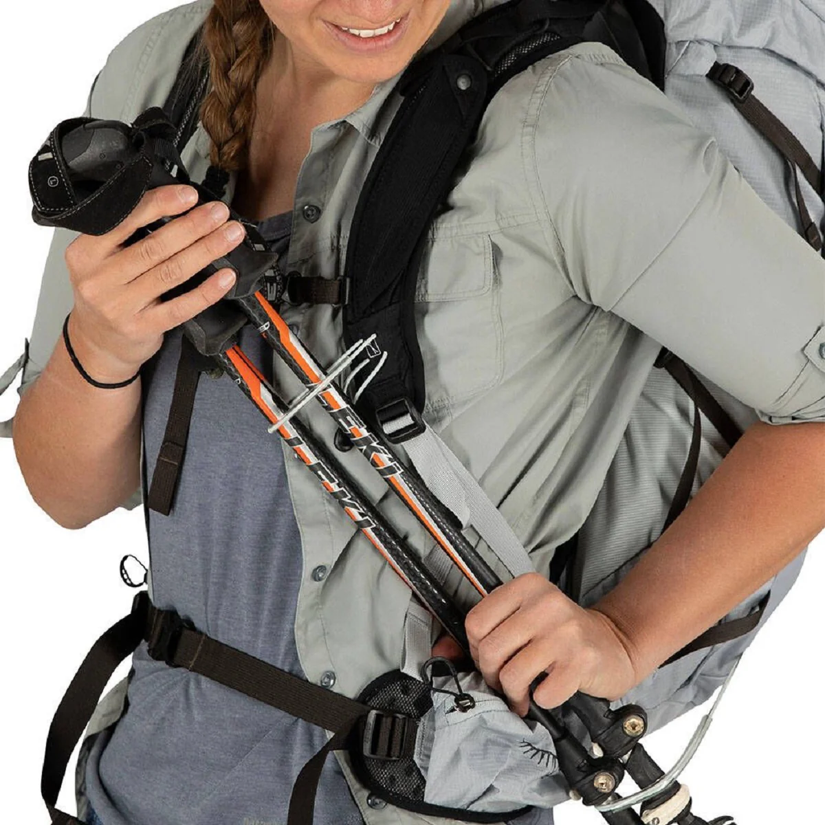 OSPREY TEMPEST 30 ZAINO TECNICO 30 LITRI DA TREKKING/ALPINISMO LEGGERO CON SCHIENALE COMPATTO DONNA - JASPER GREEN - Image 9